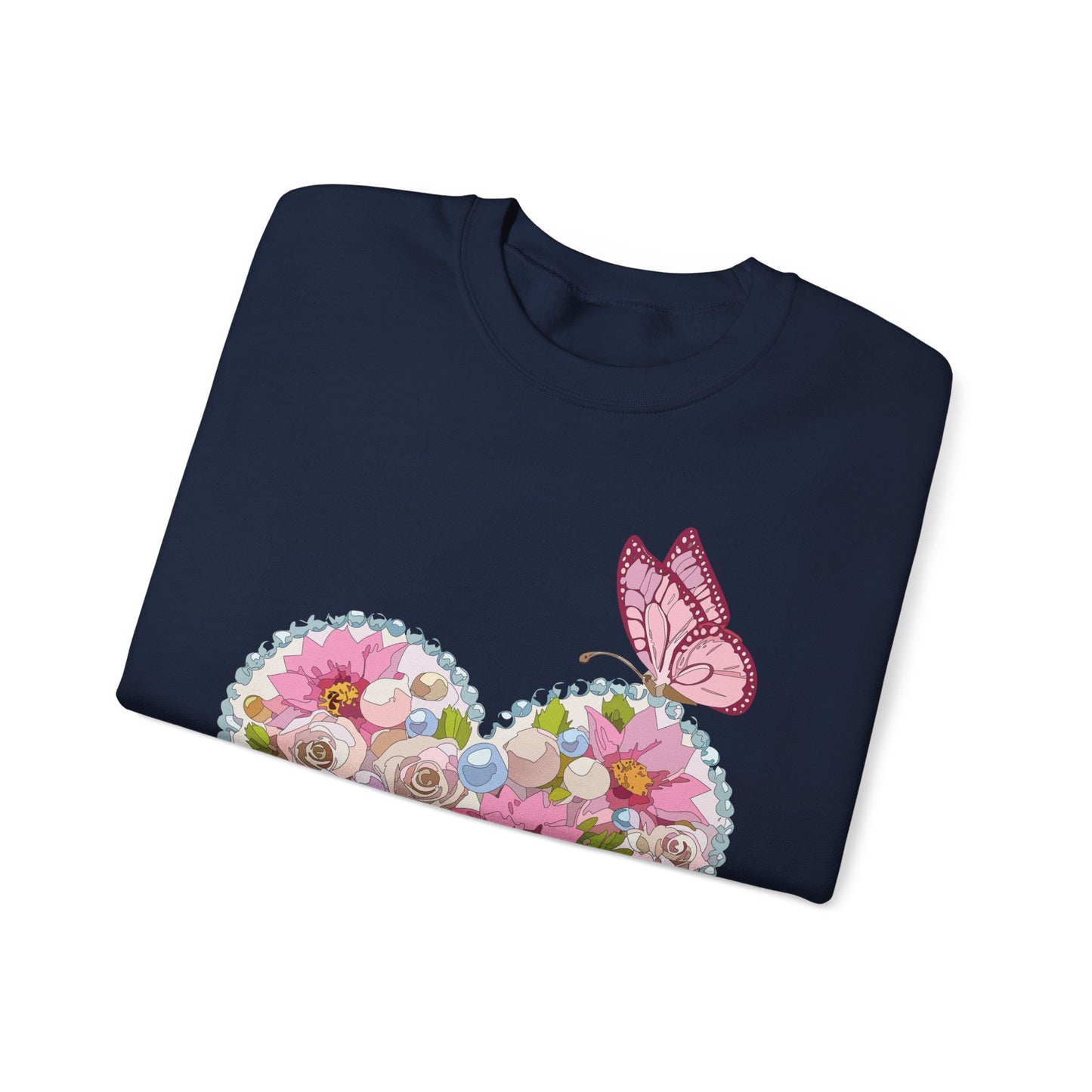 Floral Heart Sweatshirt, Floral Love Sweatshirt, Valentine's Day Sweatshirt, Heart Floral Sweatshirt