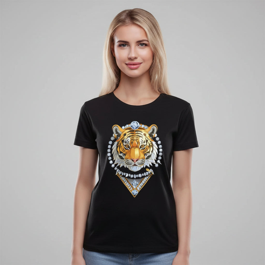 Unisex Premium Cotton Tee Shirt Featuring Antique Animal Medallion Art