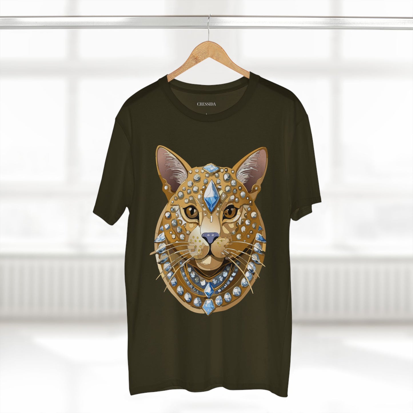 Unisex Premium Cotton Tee Shirt With Antique Animal Medallion Design