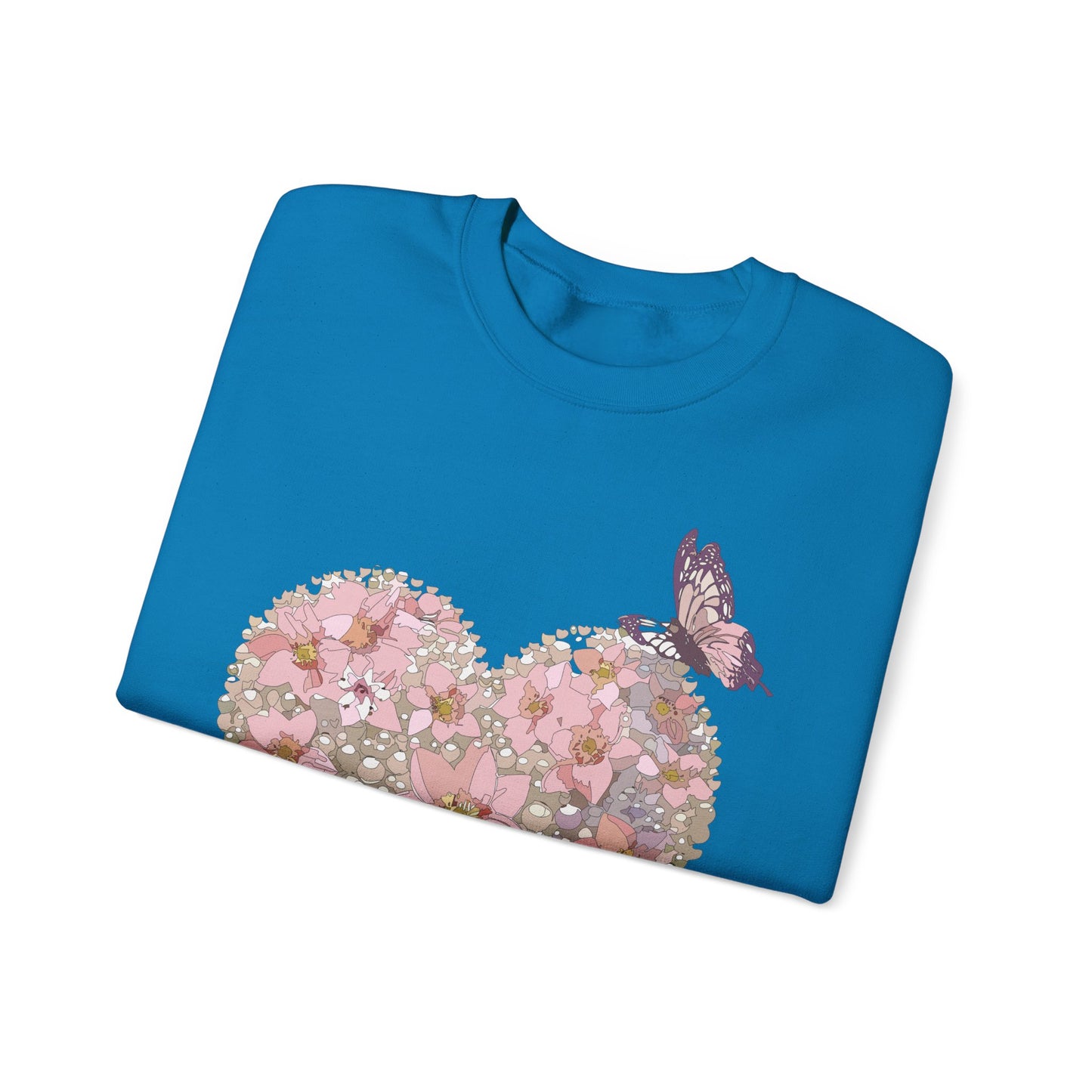 Floral Heart Sweatshirt, Floral Love Sweatshirt, Valentine's Day Sweatshirt, Heart Floral Sweatshirt