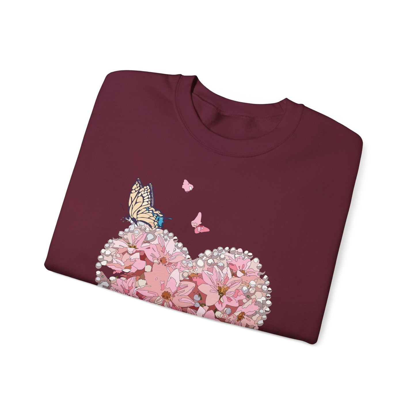 Floral Heart Sweatshirt, Floral Love Sweatshirt, Valentine's Day Sweatshirt, Heart Floral Sweatshirt