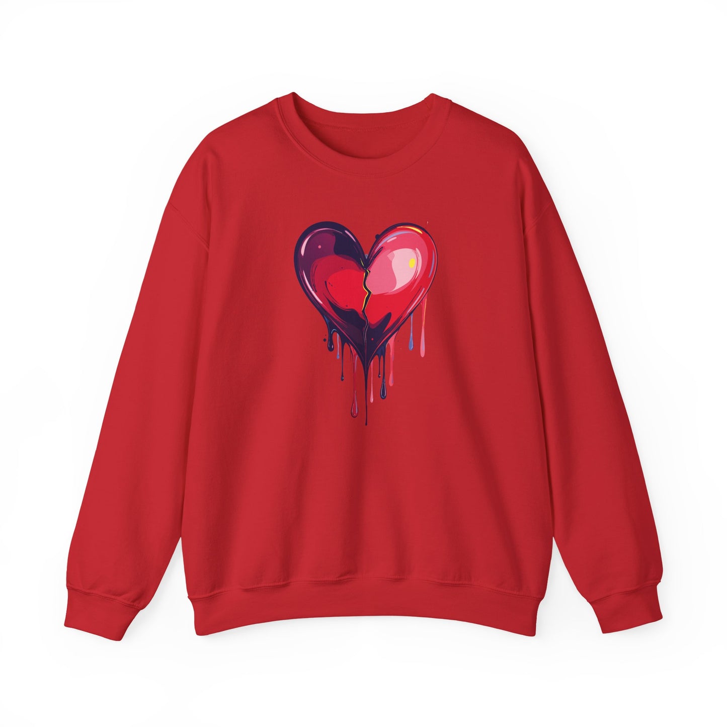 Big Red Heart Sweatshirt, Floral Red Heart Sweatshirt, Floral Love Sweatshirt, Valentine's Day Sweatshirt, Heart Floral Sweatshirt 118