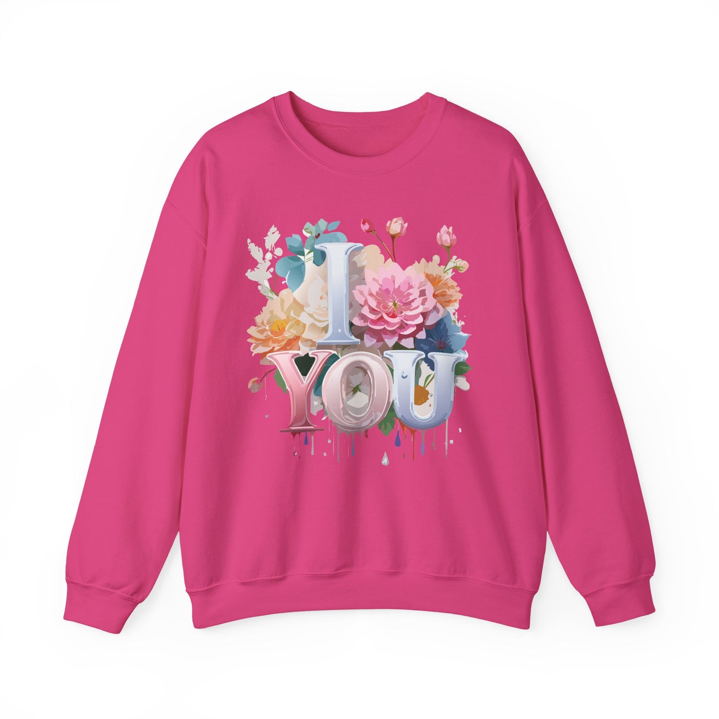 Floral Love Sweatshirt, Valentine's Day Sweatshirt, Love Flower Sweatshirt