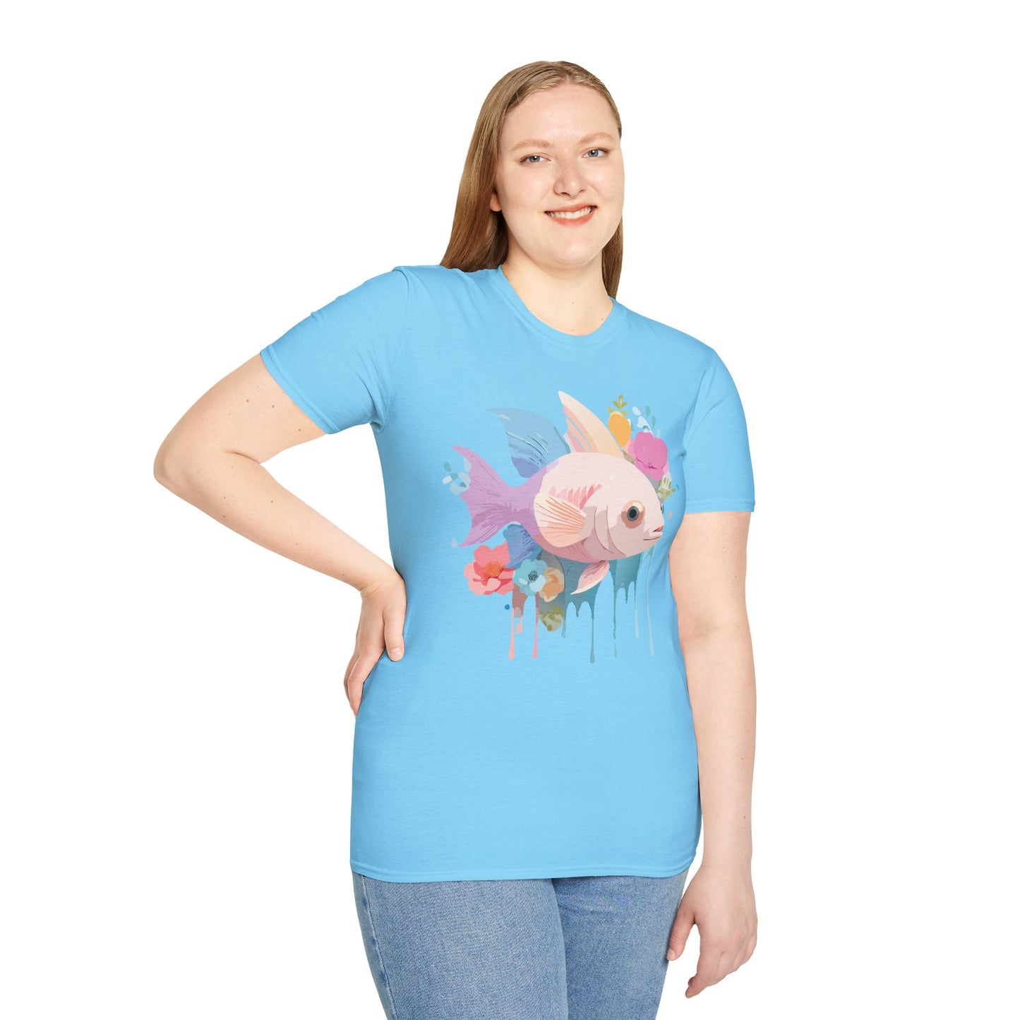 Fish Art Design Shirt, T Shirt with Fish, Graphic Shirt, Tee Shirt with Graphic Design, Shirt with Fish Graphic Art