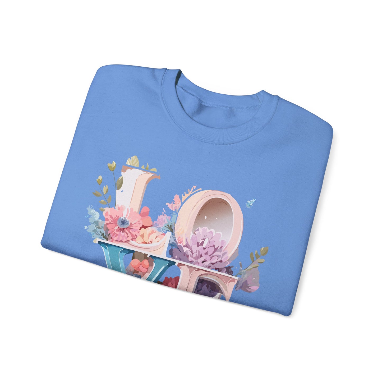 Floral Love Sweatshirt, Valentine's Day Sweatshirt, Love Flower Sweatshirt