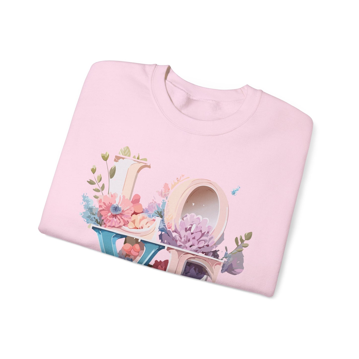 Floral Love Sweatshirt, Valentine's Day Sweatshirt, Love Flower Sweatshirt