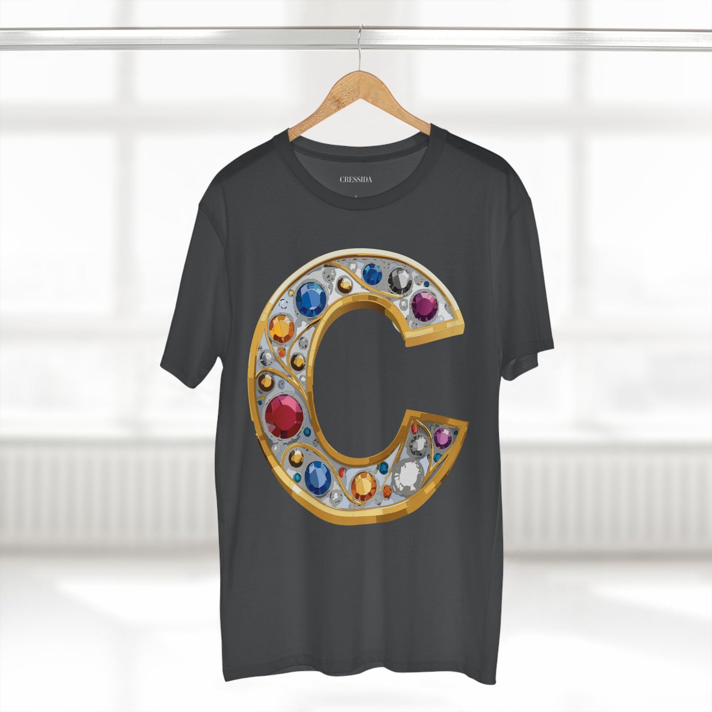 Letter Shirt, Shirt with Letters, Tee Shirt with Gold Letters
