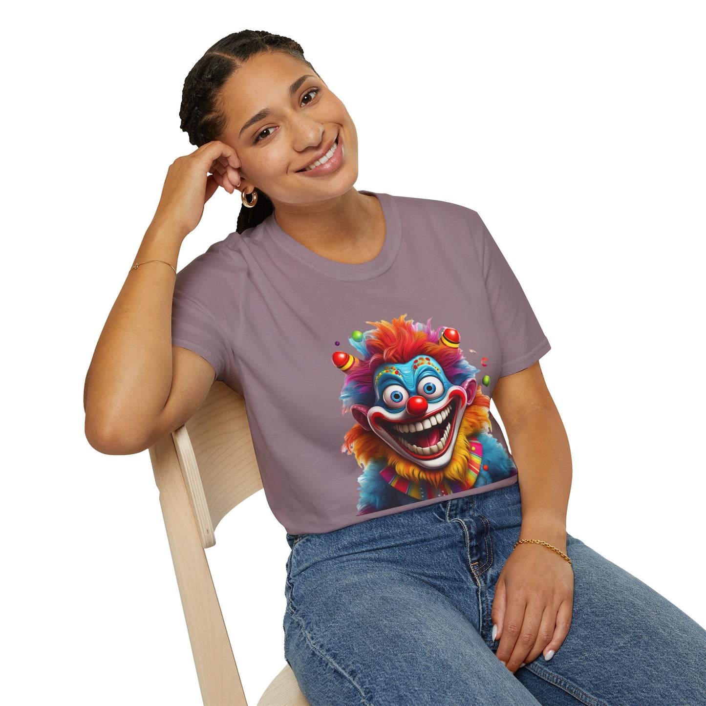 Clown Shirt, T Shirt with Clown, Funny Man Shirt, Tee Shirt with Funny Man, Circus Shirt, Shirt with Circus, Scary Man Shirt, Shirt with Scary Man