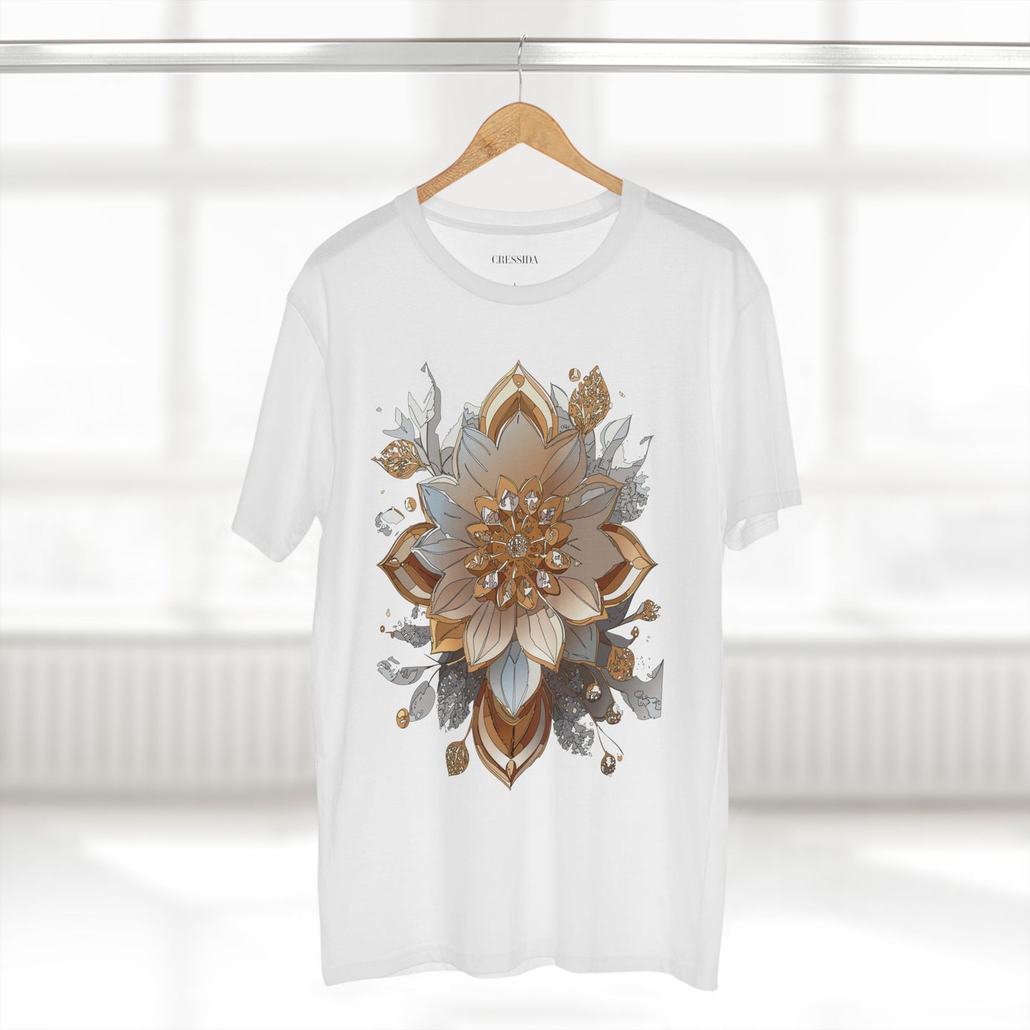 Floral Shirt, Shirt with Flower, Tee Shirt with Antique Flower