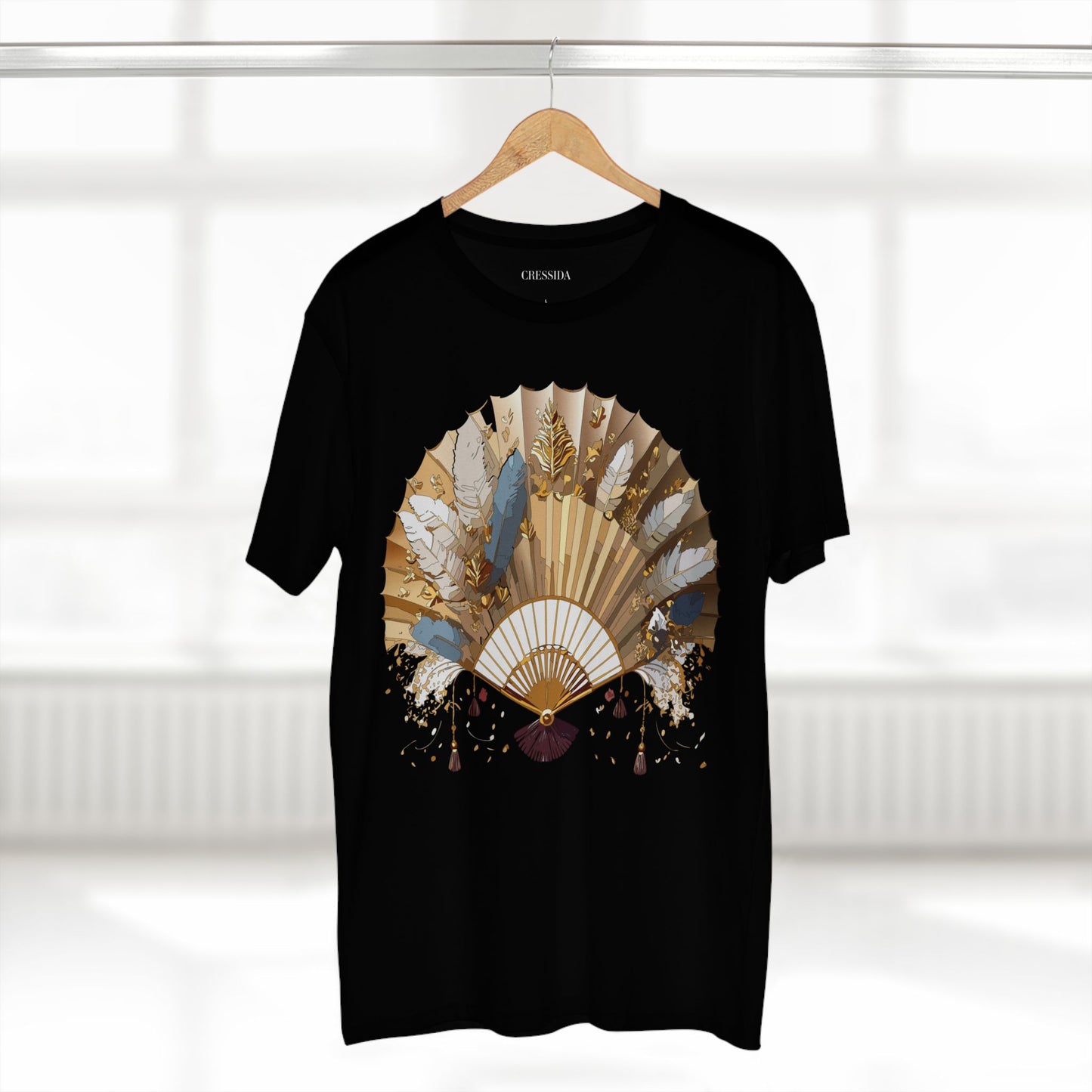 Fan shirt, Shirt with Fan, Tee Shirt with Antique Fan