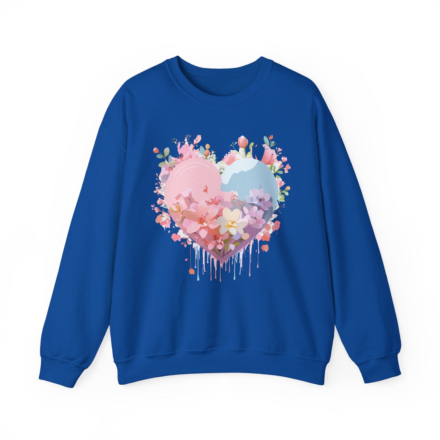 Floral Heart Sweatshirt, Floral Love Sweatshirt, Valentine's Day Sweatshirt, Heart Floral Sweatshirt