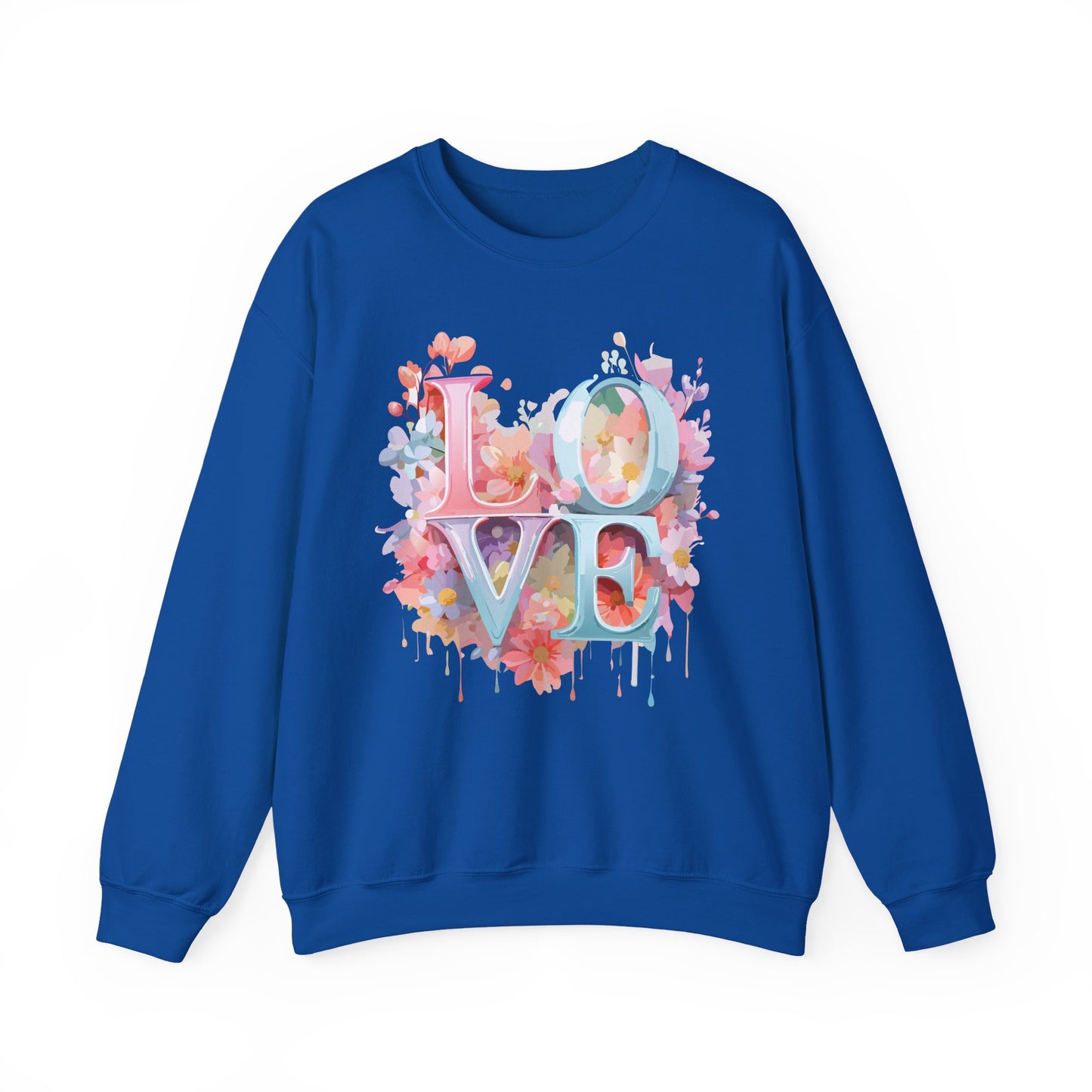 Floral Love Sweatshirt, Valentine's Day Sweatshirt, Love Flower Sweatshirt