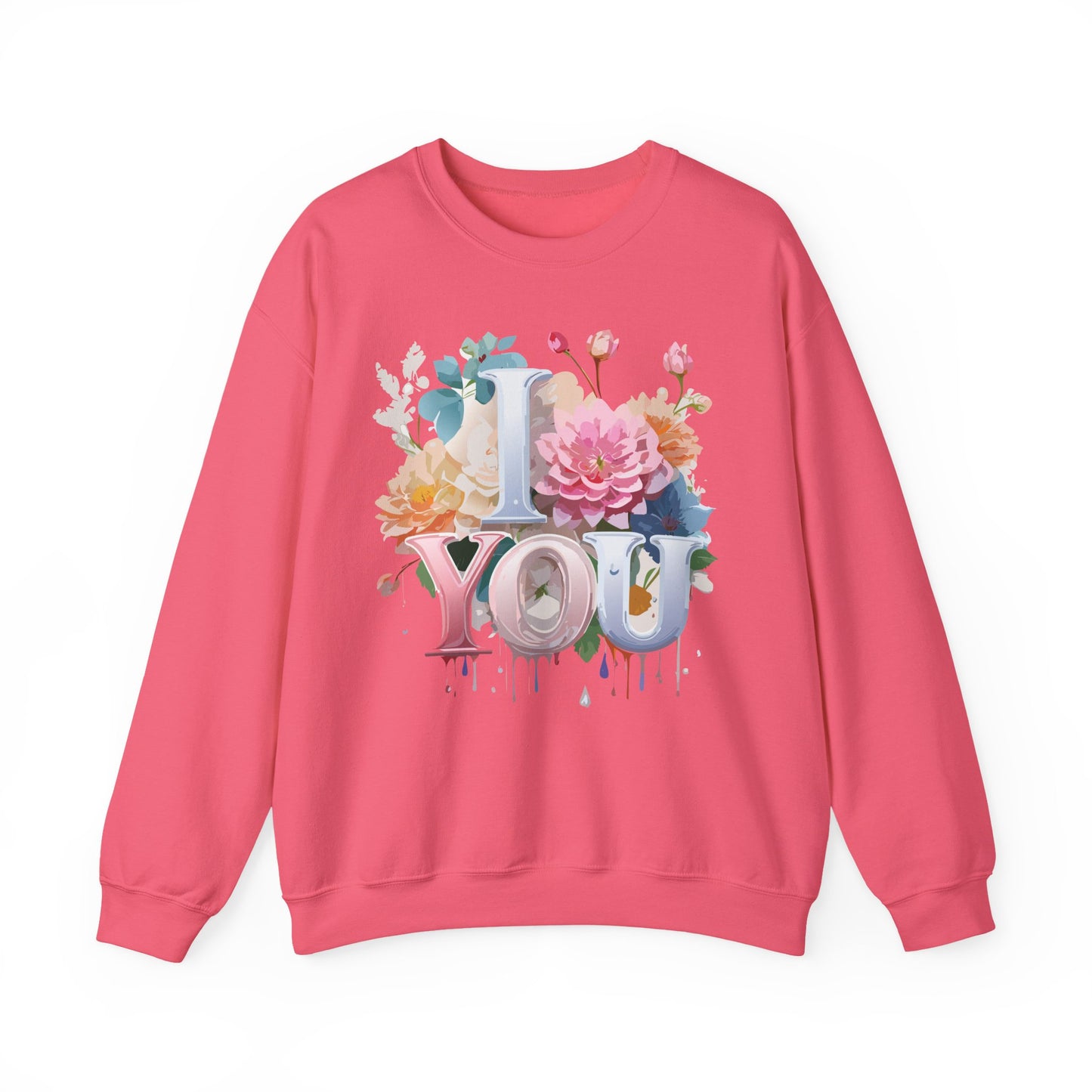 Floral Love Sweatshirt, Valentine's Day Sweatshirt, Love Flower Sweatshirt