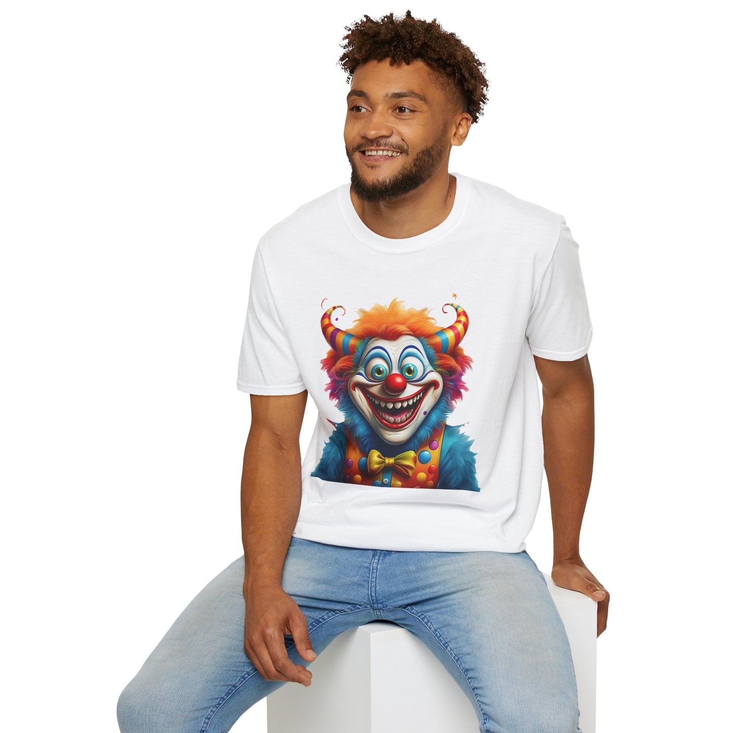 Clown Shirt, T Shirt with Clown, Funny Man Shirt, Tee Shirt with Funny Man, Circus Shirt, Shirt with Circus, Scary Man Shirt, Shirt with Scary Man
