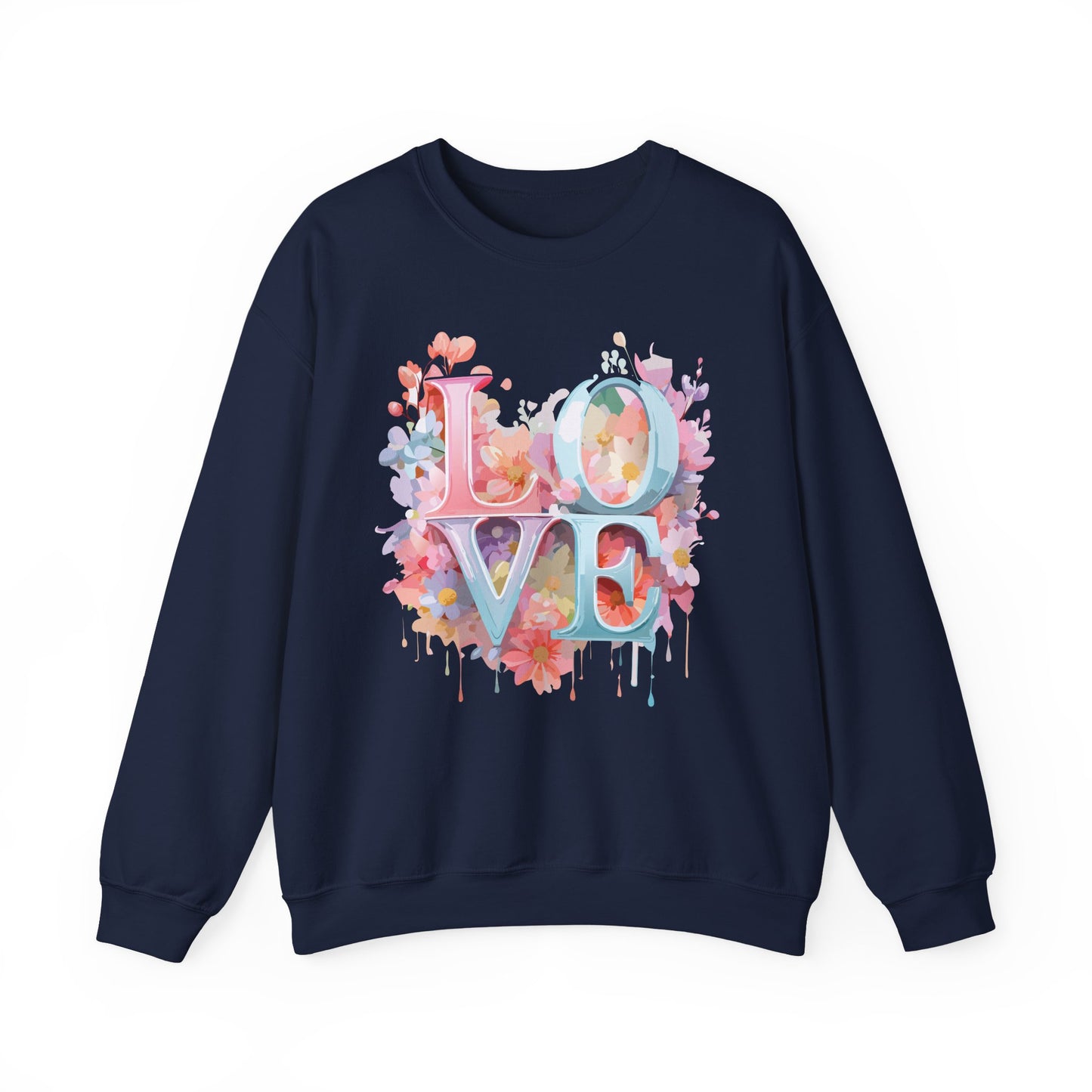 Floral Love Sweatshirt, Valentine's Day Sweatshirt, Love Flower Sweatshirt