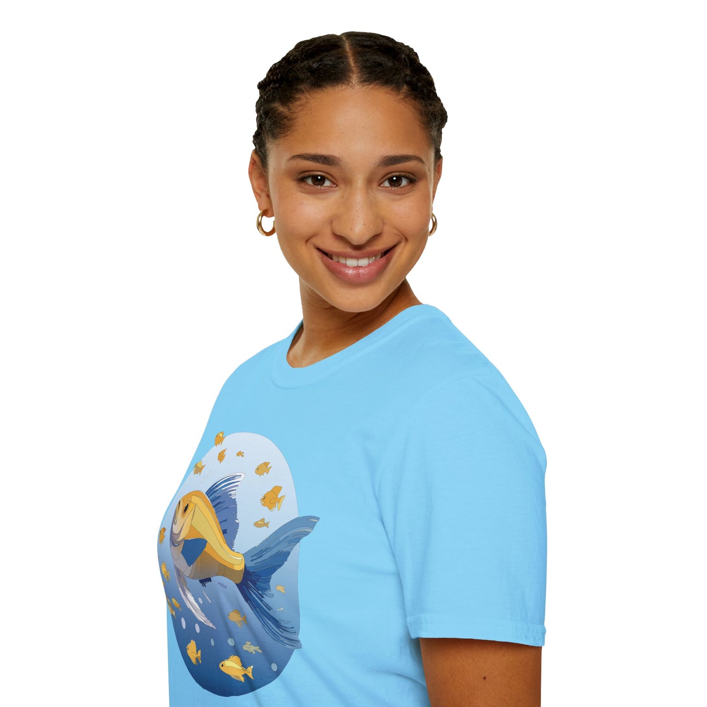 Fish Art Design Shirt, T Shirt with Fish, Graphic Shirt, Tee Shirt with Graphic Design, Shirt with Fish Graphic Art