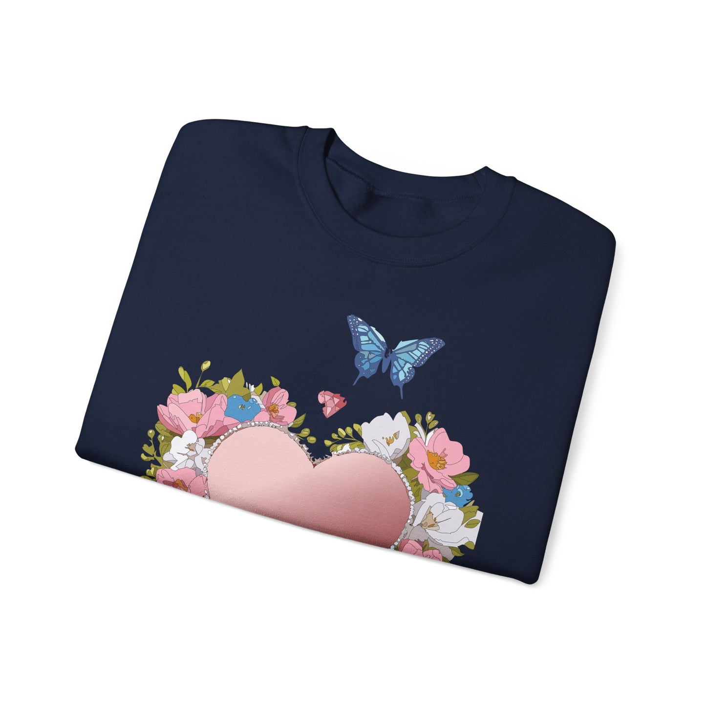 Floral Heart Sweatshirt, Floral Love Sweatshirt, Valentine's Day Sweatshirt, Heart Floral Sweatshirt