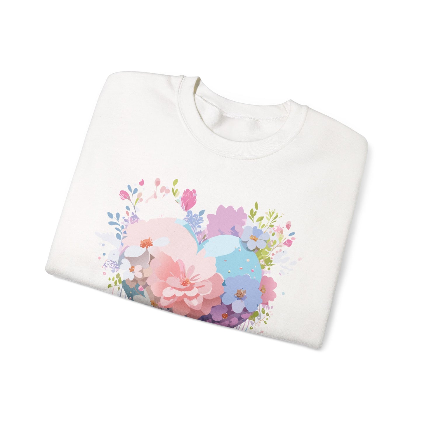 Floral Heart Sweatshirt, Floral Love Sweatshirt, Valentine's Day Sweatshirt, Heart Floral Sweatshirt