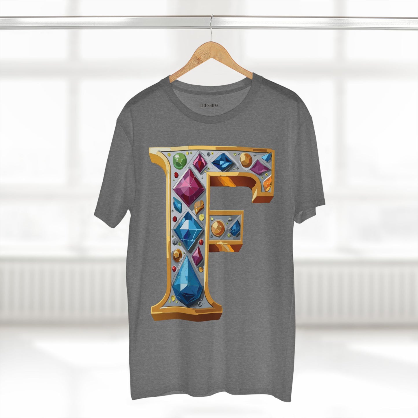 Letter Shirt, Shirt with Letters, Tee Shirt with Gold Letters