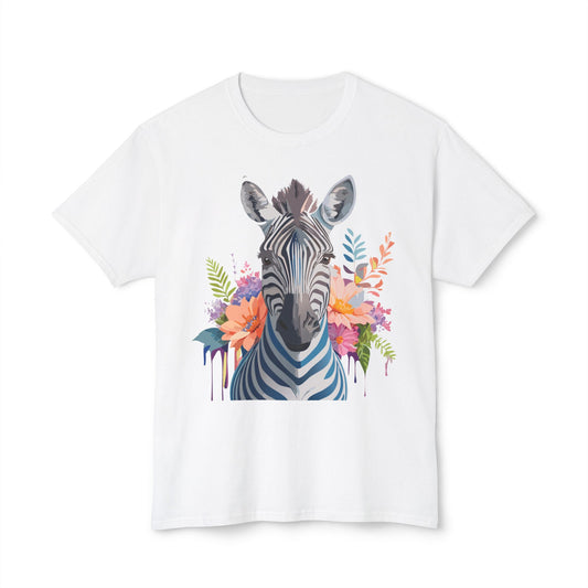 Zebra T-Shirt, Vintage Zebra Tee, Floral Tees, Zebra Art Design Shirt, Tee Shirt with Zebra 5