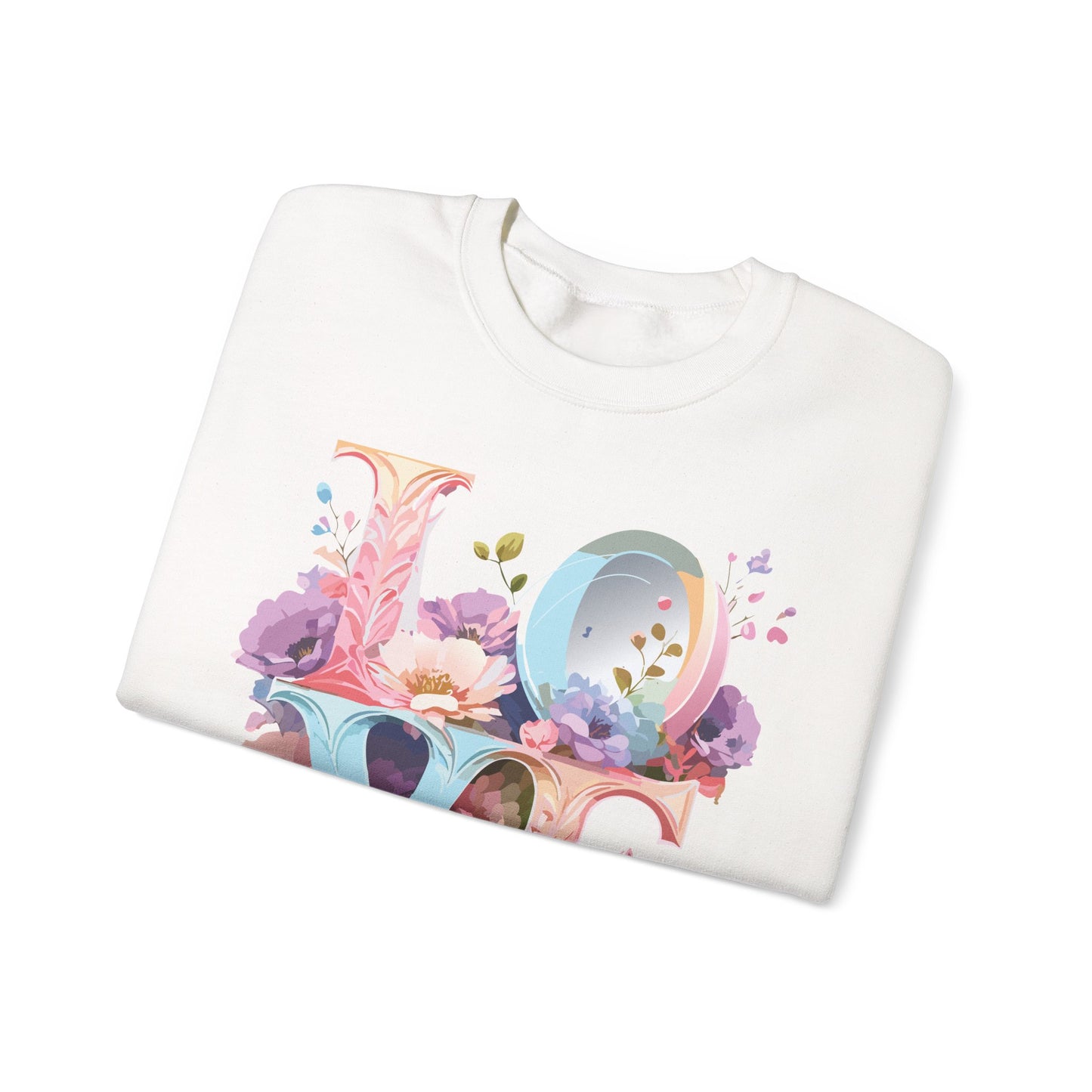 Floral Love Sweatshirt, Valentine's Day Sweatshirt, Love Flower Sweatshirt