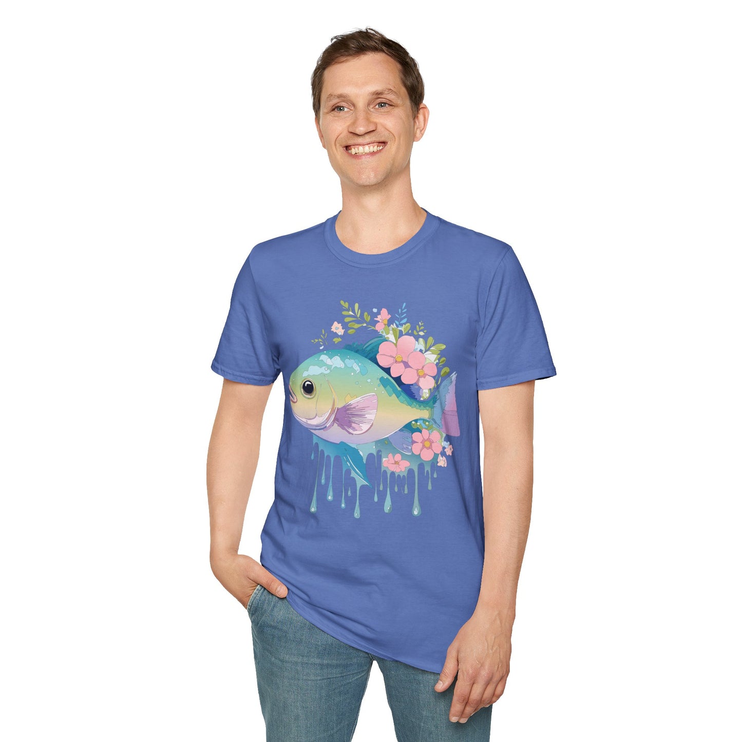 Fish Art Design Shirt, T Shirt with Fish, Graphic Shirt, Tee Shirt with Graphic Design, Shirt with Fish Graphic Art