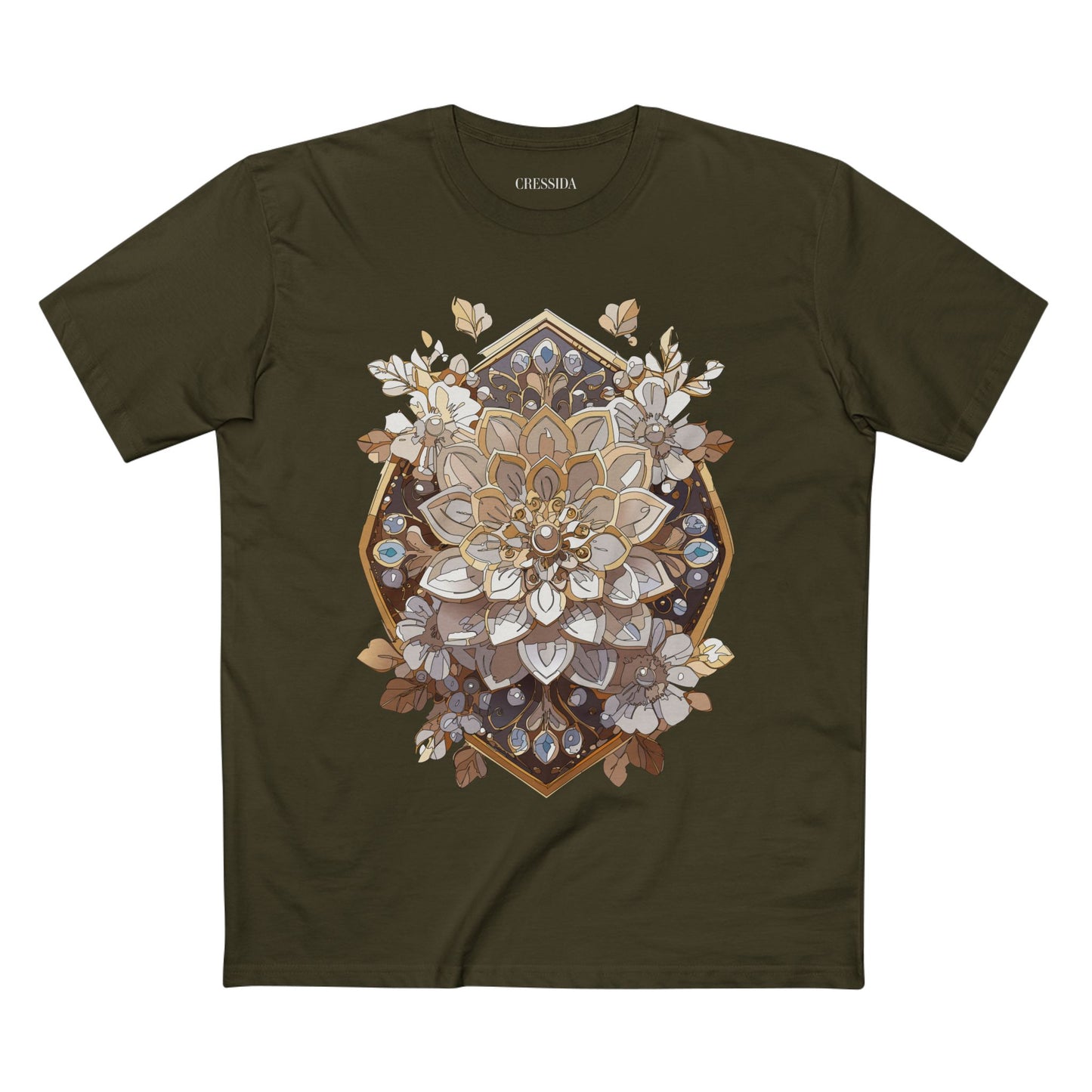 Floral Shirt, Shirt with Flower, Tee Shirt with Antique Flower