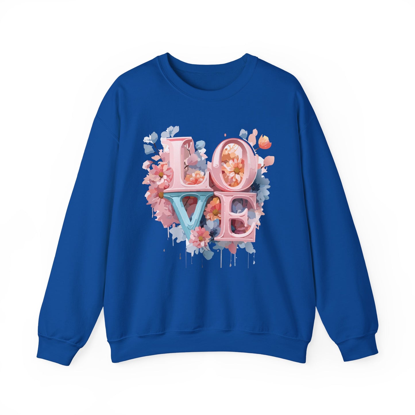 Floral Love Sweatshirt, Valentine's Day Sweatshirt, Love Flower Sweatshirt