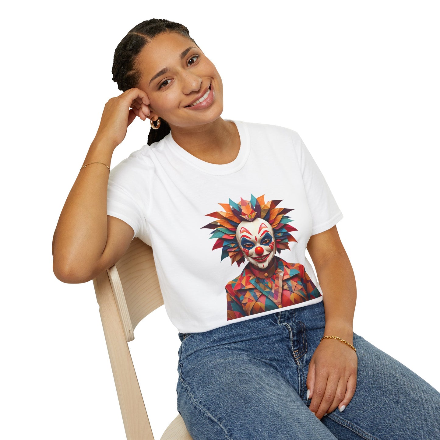 Clown Shirt, T Shirt with Clown, Funny Man Shirt, Tee Shirt with Funny Man, Circus Shirt, Shirt with Circus, Scary Man Shirt, Shirt with Scary Man