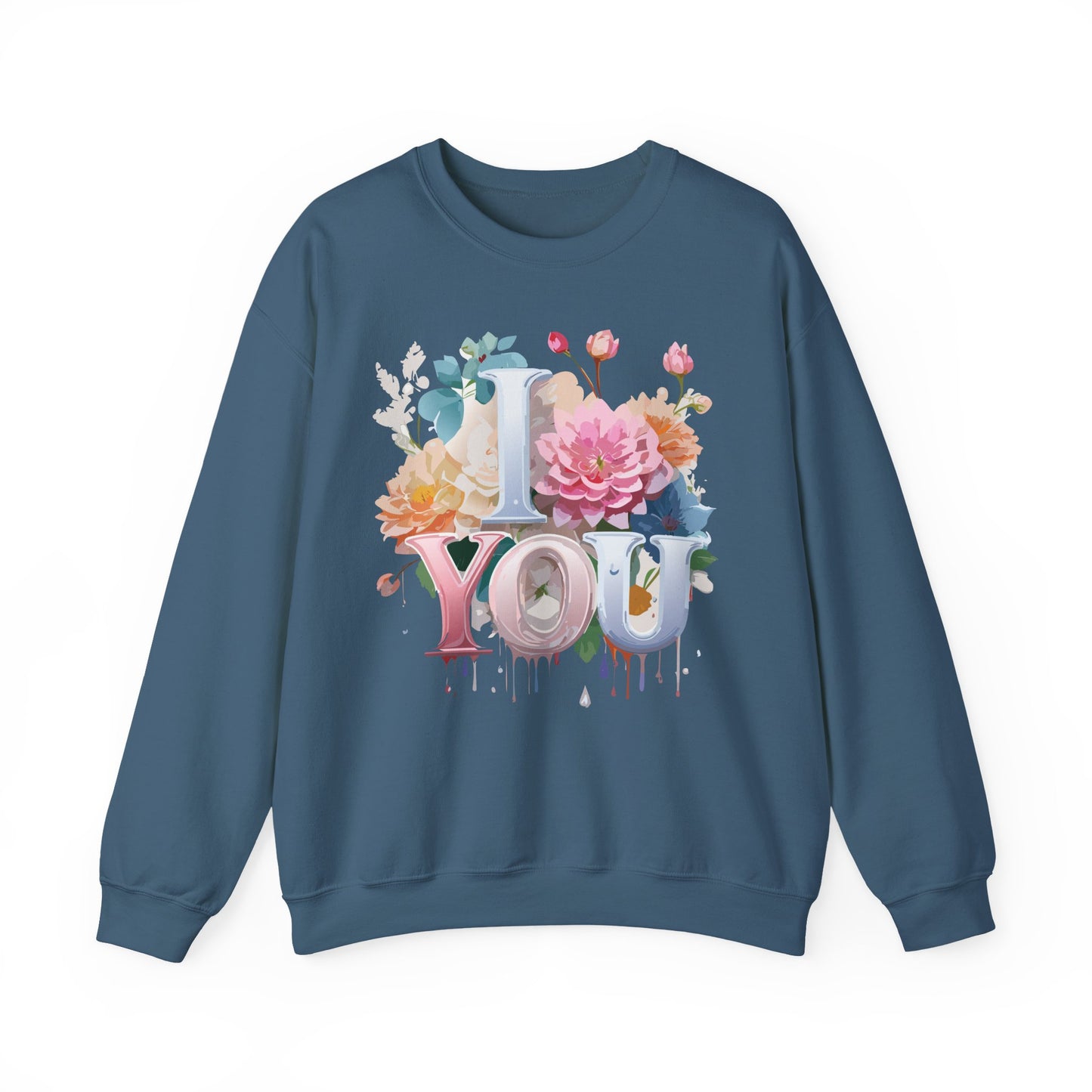 Floral Love Sweatshirt, Valentine's Day Sweatshirt, Love Flower Sweatshirt