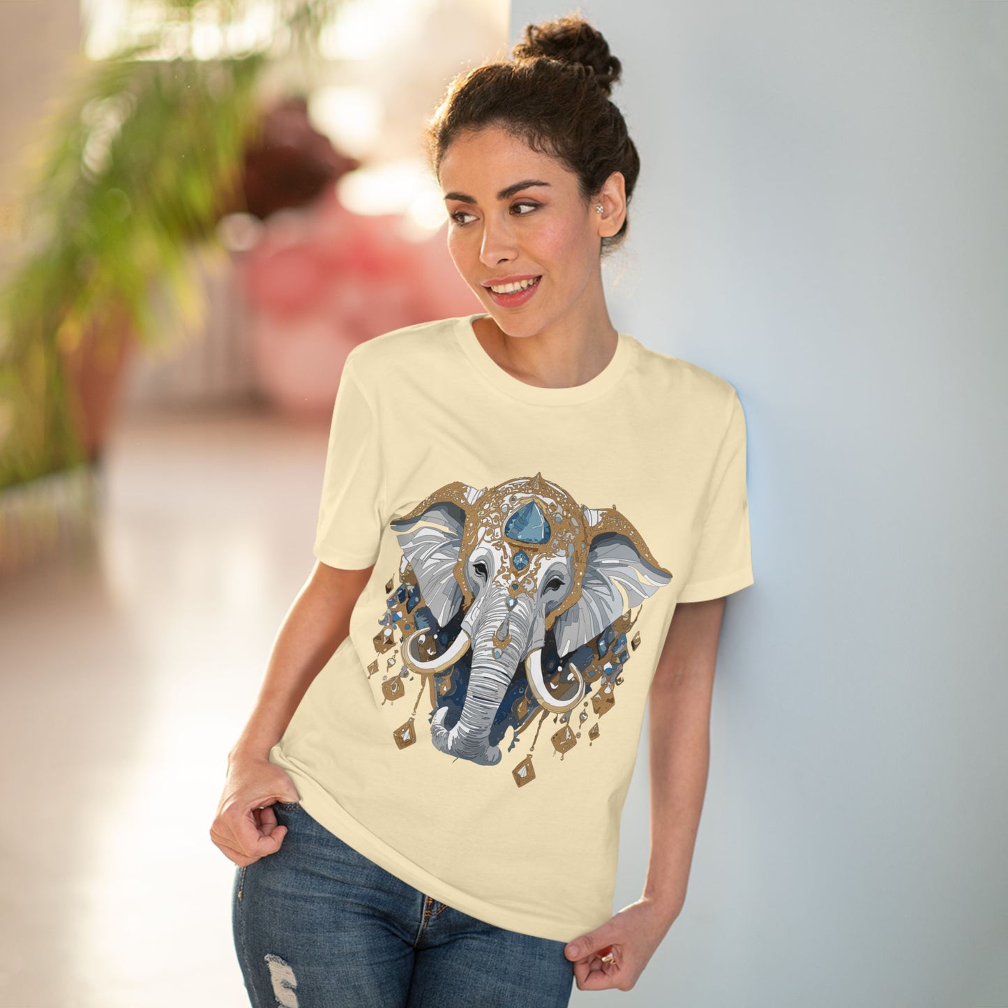 Organic T-shirt with Animals - Elephant