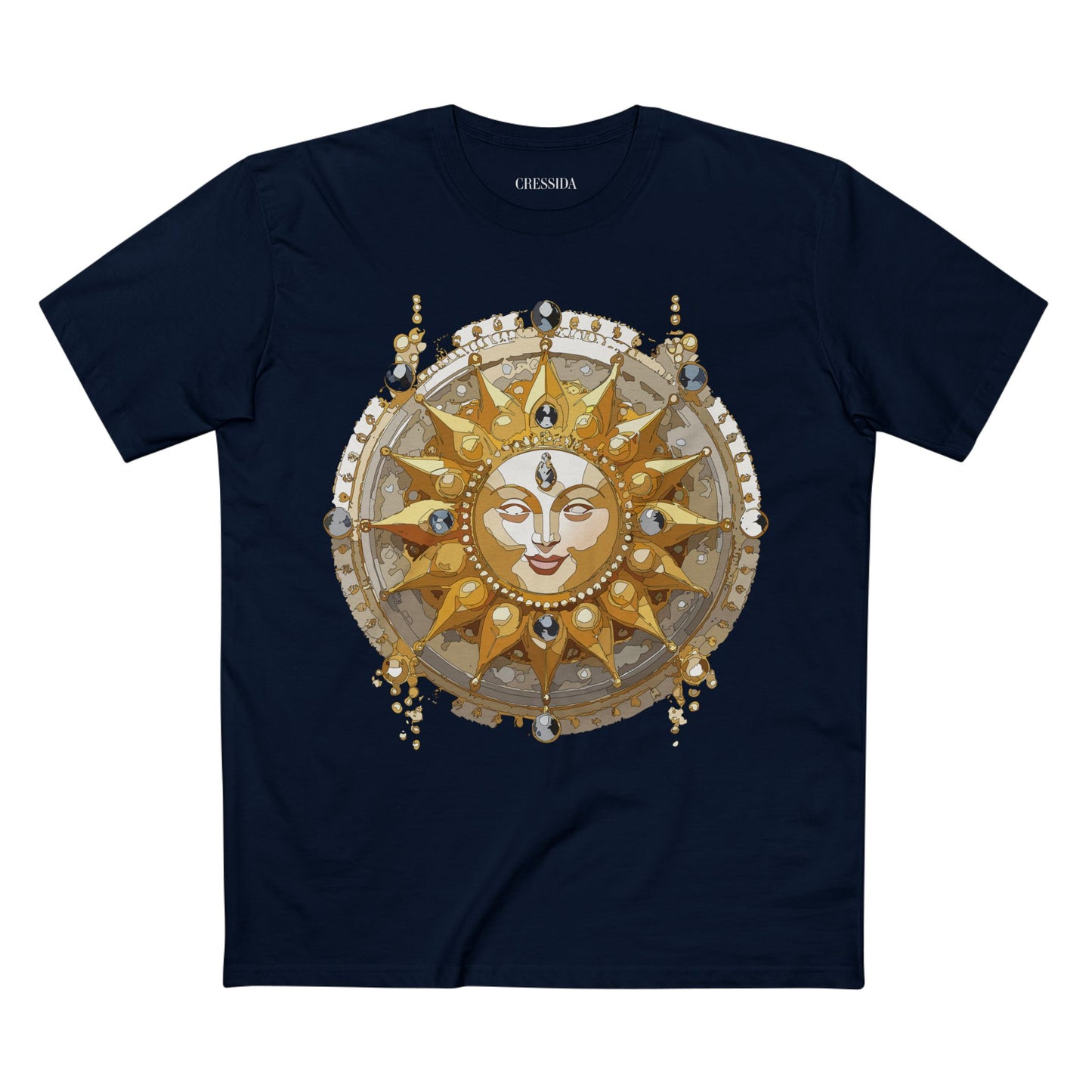 Sun Shirt, Shirt with Sun, Tee Shirt with Gold Sun