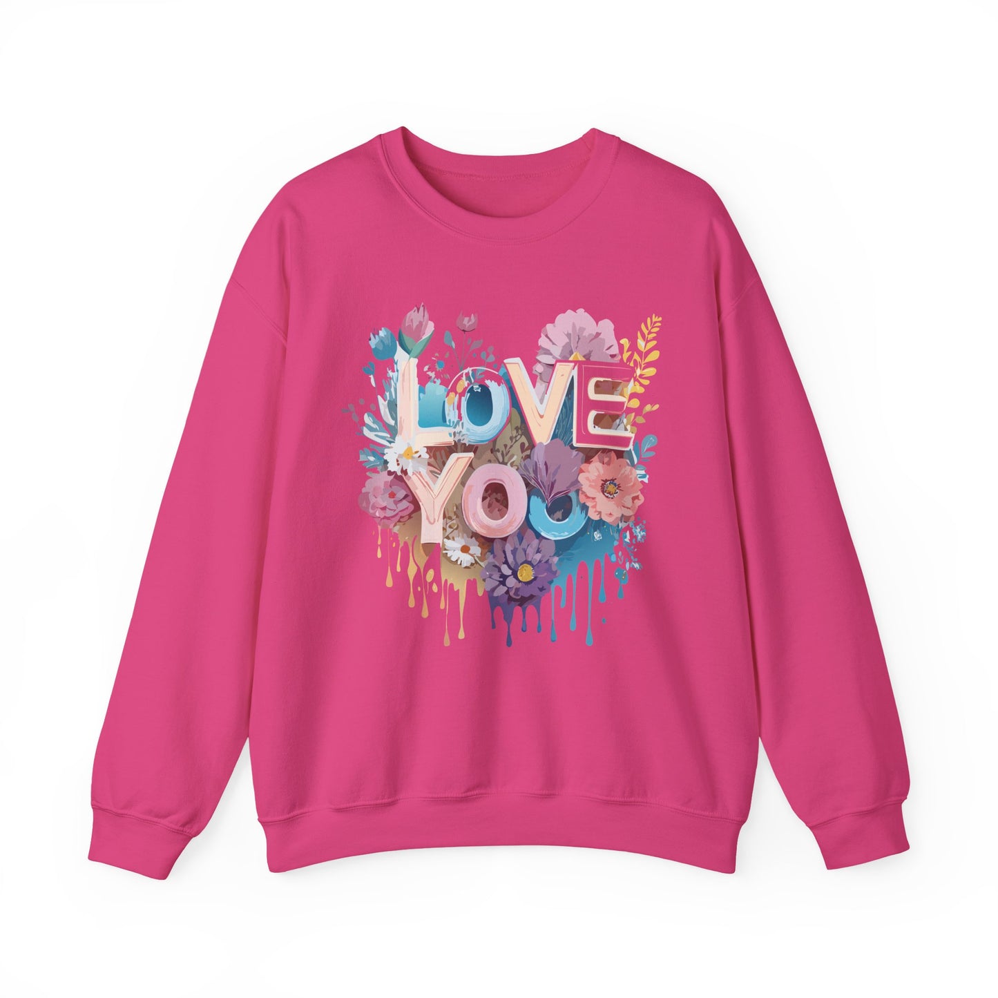 Floral Love Sweatshirt, Valentine's Day Sweatshirt, Love Flower Sweatshirt