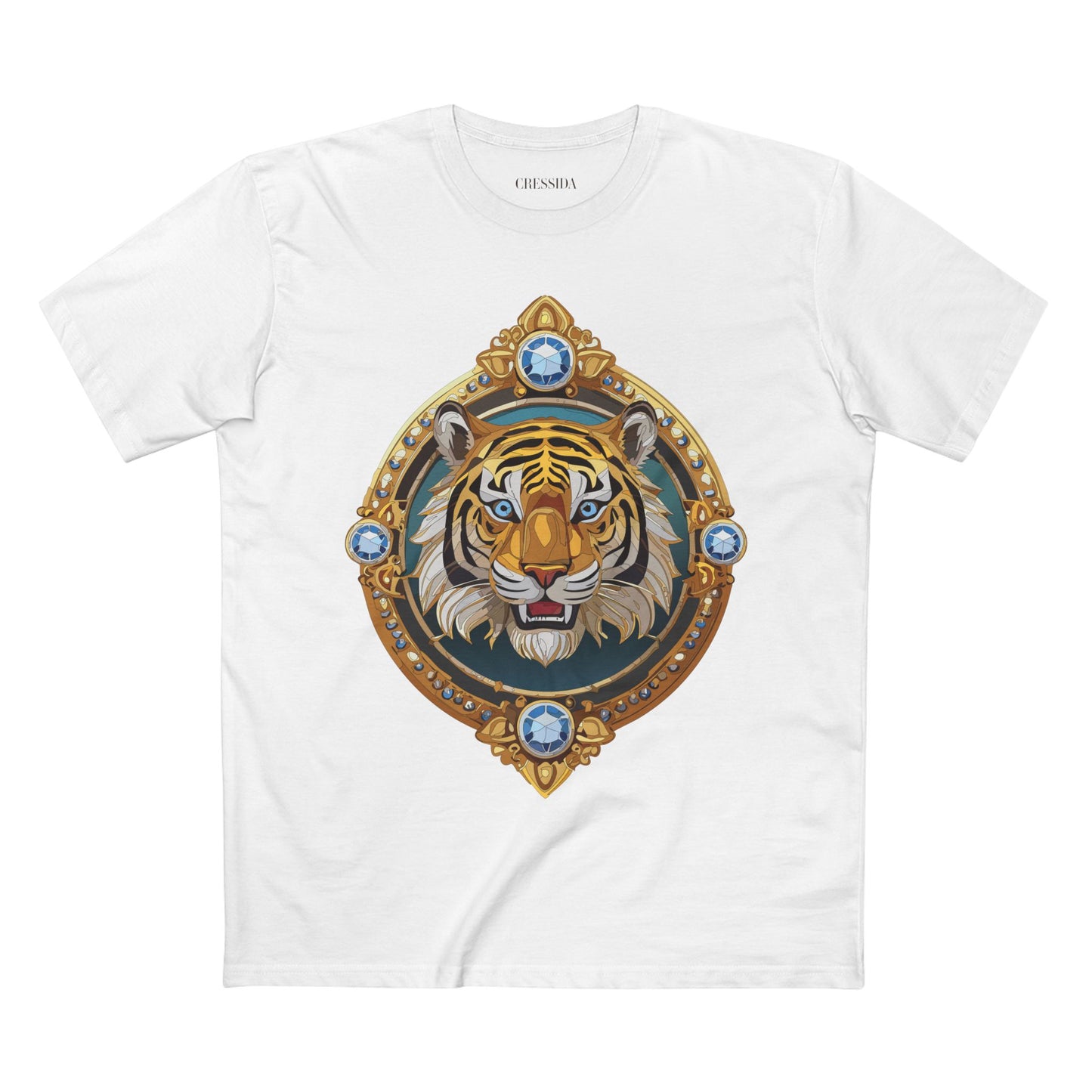 Unisex Premium Cotton Tee Shirt With Antique Animal Medallion Design