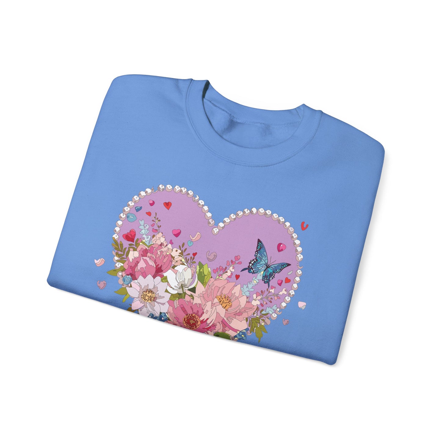 Floral Heart Sweatshirt, Floral Love Sweatshirt, Valentine's Day Sweatshirt, Heart Floral Sweatshirt