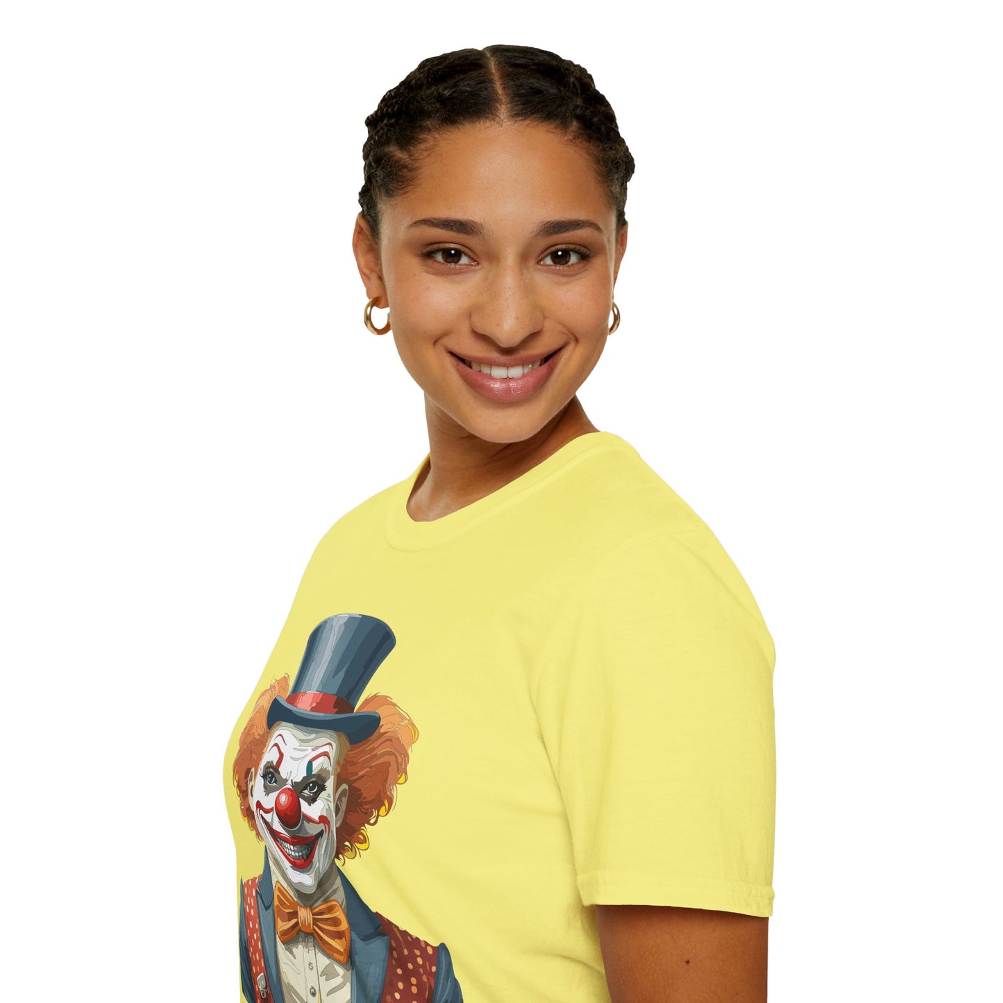 Clown Shirt, T Shirt with Clown, Funny Man Shirt, Tee Shirt with Funny Man, Circus Shirt, Shirt with Circus, Scary Man Shirt, Shirt with Scary Man