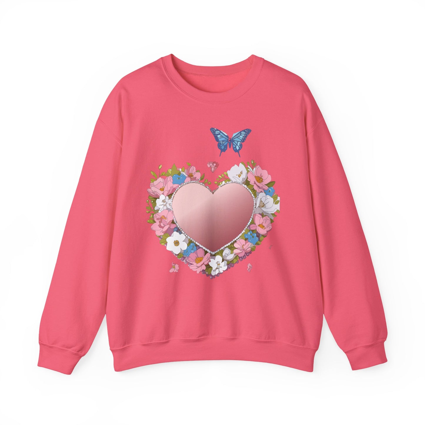 Floral Heart Sweatshirt, Floral Love Sweatshirt, Valentine's Day Sweatshirt, Heart Floral Sweatshirt