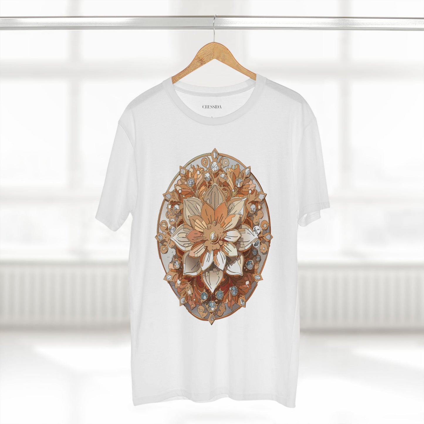Floral Shirt, Shirt with Flower, Tee Shirt with Antique Flower