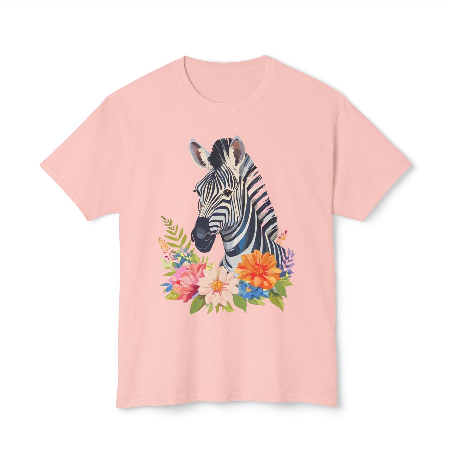 Zebra T-Shirt, Vintage Zebra Tee, Floral Tees, Zebra Art Design Shirt, Tee Shirt with Zebra 6