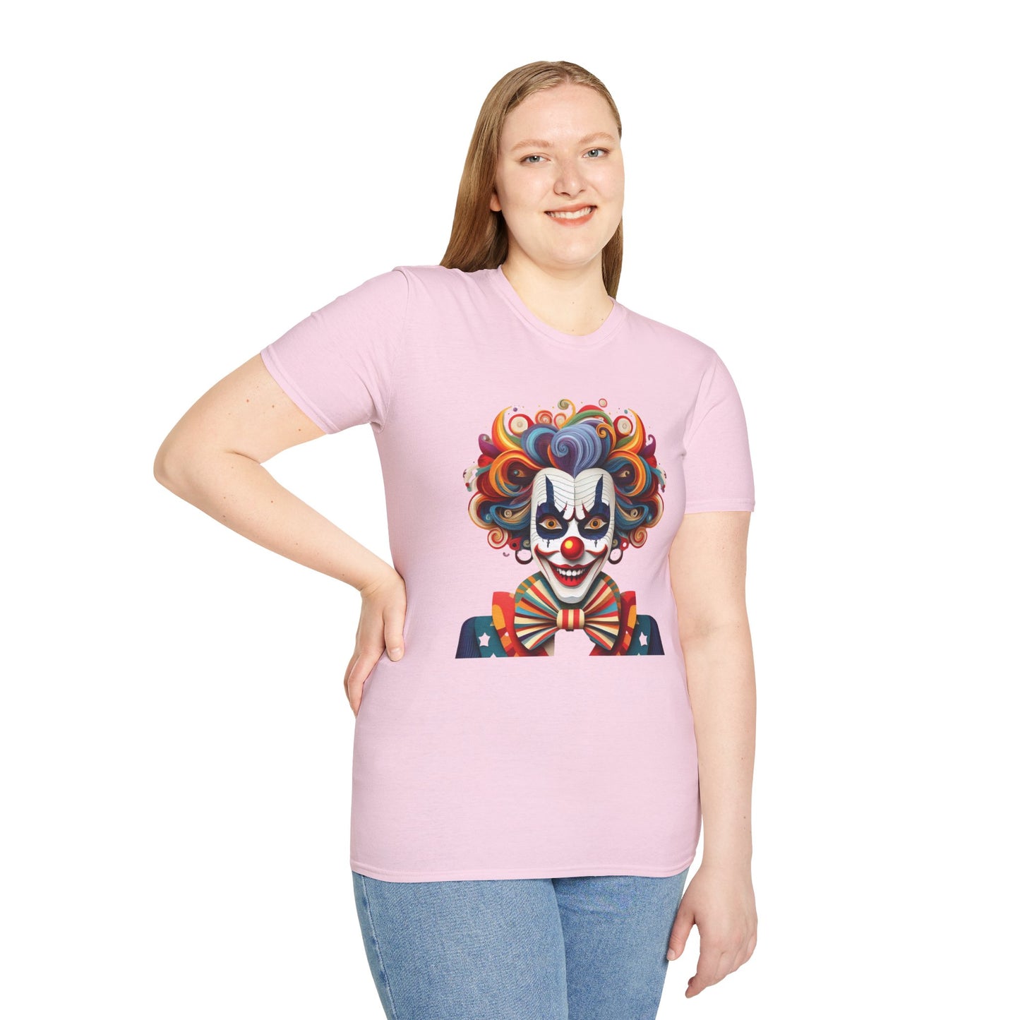 Clown Shirt, T Shirt with Clown, Funny Man Shirt, Tee Shirt with Funny Man, Circus Shirt, Shirt with Circus, Scary Man Shirt, Shirt with Scary Man