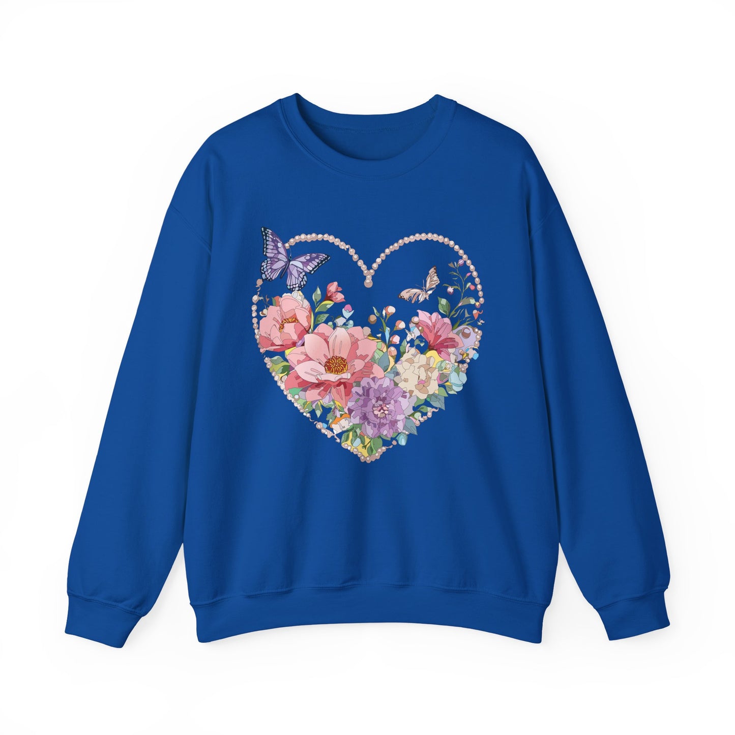 Floral Heart Sweatshirt, Floral Love Sweatshirt, Valentine's Day Sweatshirt, Heart Floral Sweatshirt