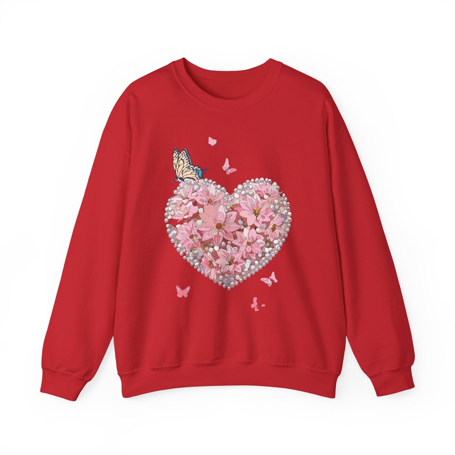 Floral Heart Sweatshirt, Floral Love Sweatshirt, Valentine's Day Sweatshirt, Heart Floral Sweatshirt