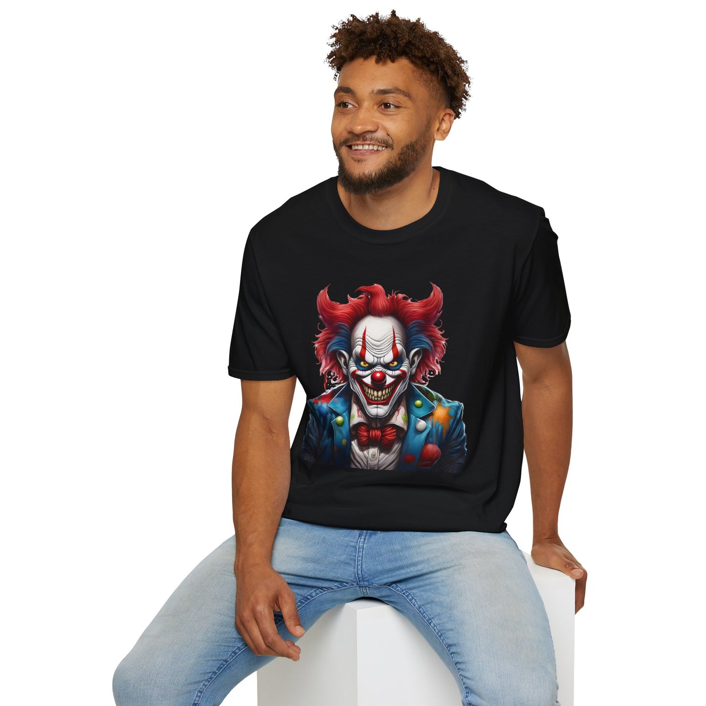 Clown Shirt, T Shirt with Clown, Funny Man Shirt, Tee Shirt with Funny Man, Circus Shirt, Shirt with Circus, Scary Man Shirt, Shirt with Scary Man