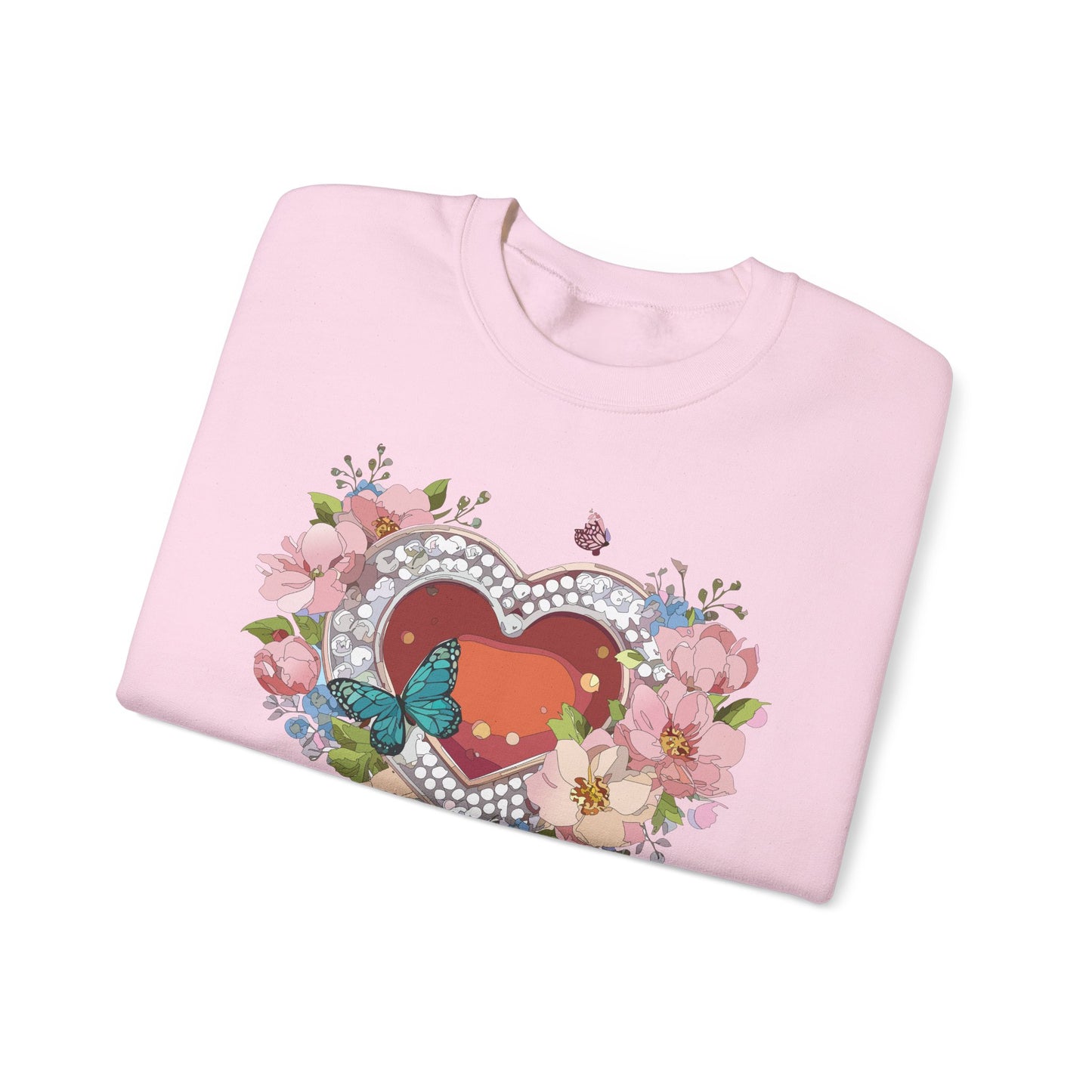 Floral Heart Sweatshirt, Floral Love Sweatshirt, Valentine's Day Sweatshirt, Heart Floral Sweatshirt