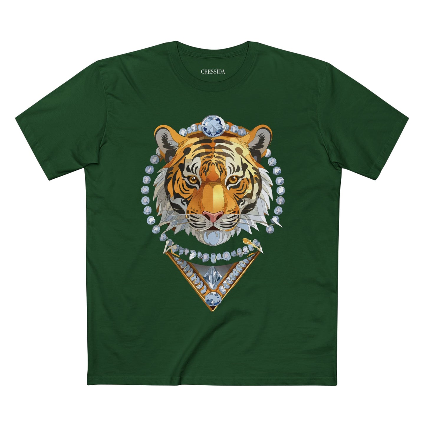 Unisex Premium Cotton Tee Shirt Featuring Antique Animal Medallion Art