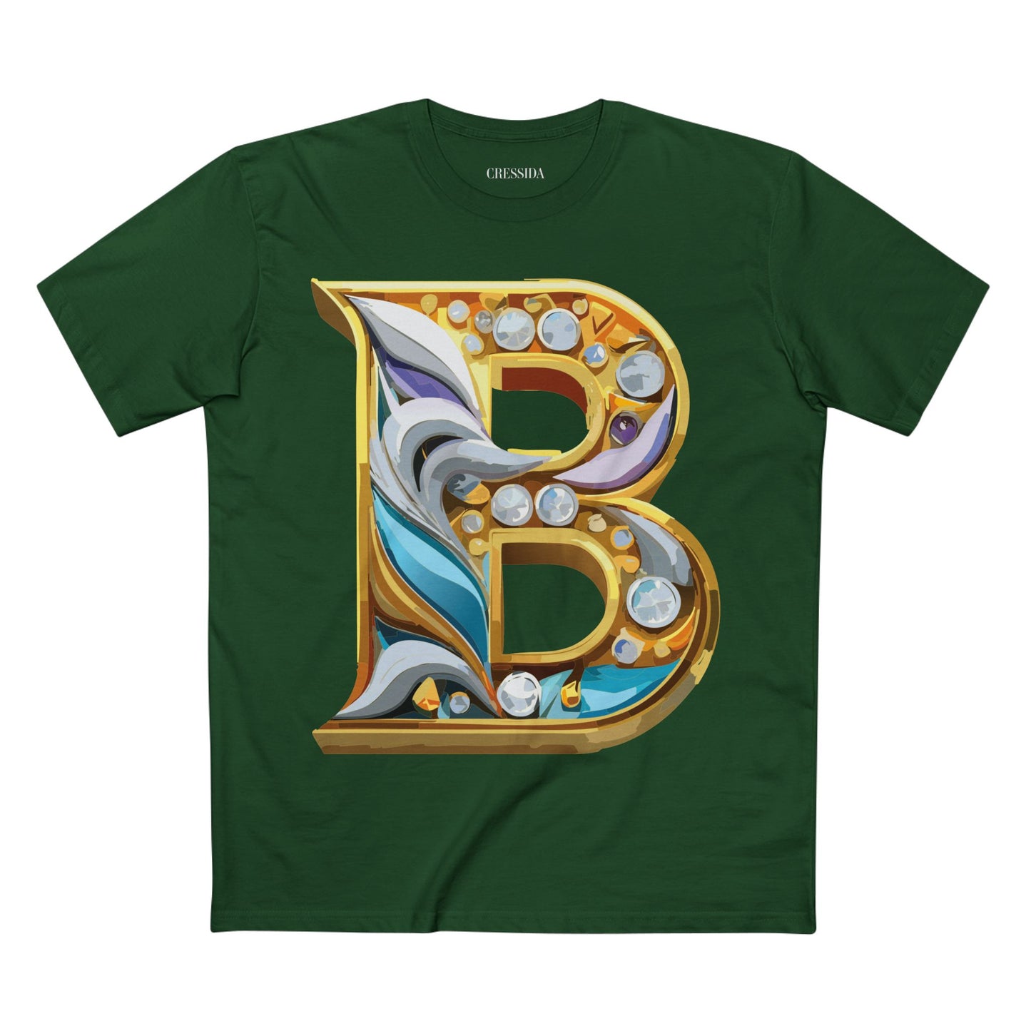 Letter Shirt, Shirt with Letters, Tee Shirt with Gold Letters