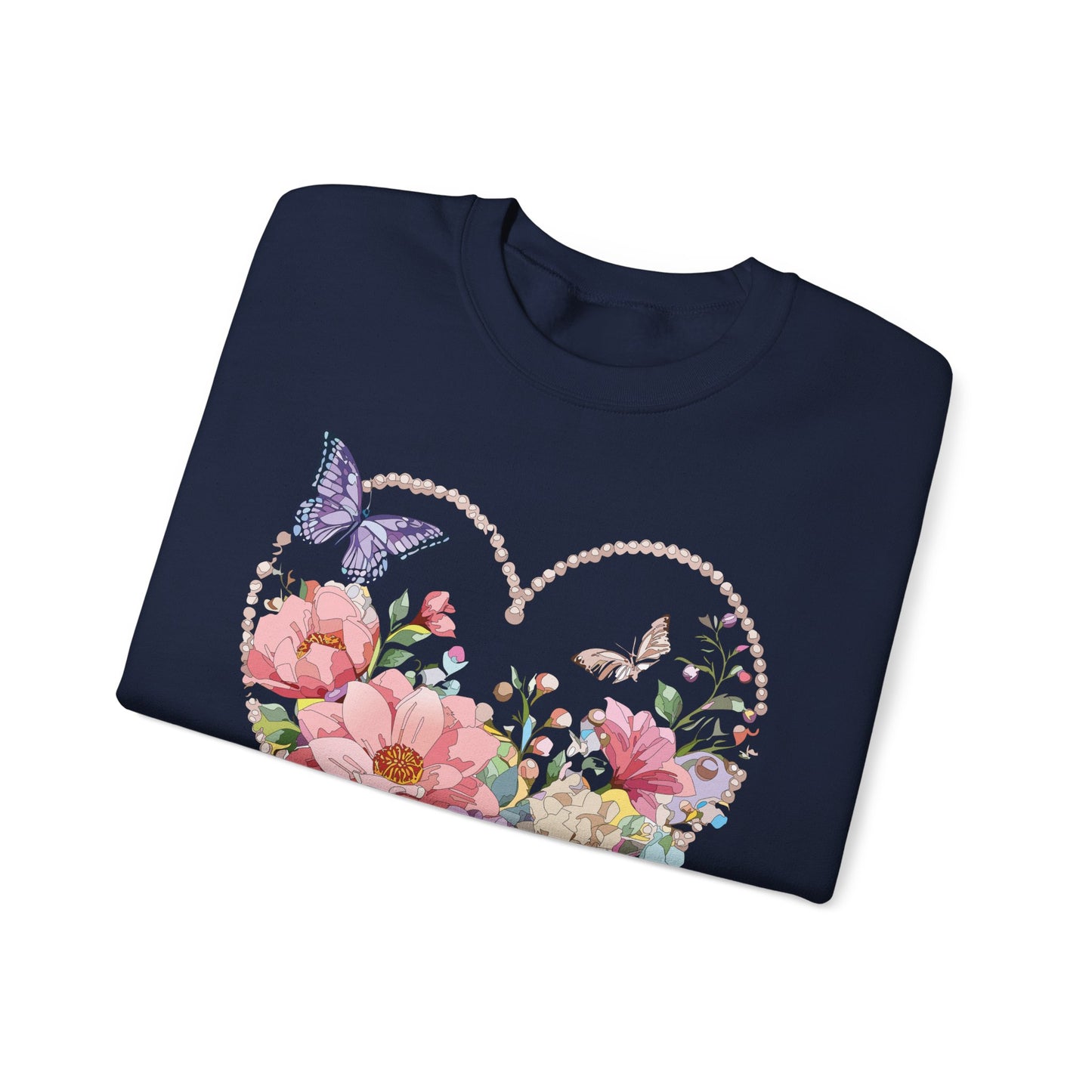 Floral Heart Sweatshirt, Floral Love Sweatshirt, Valentine's Day Sweatshirt, Heart Floral Sweatshirt