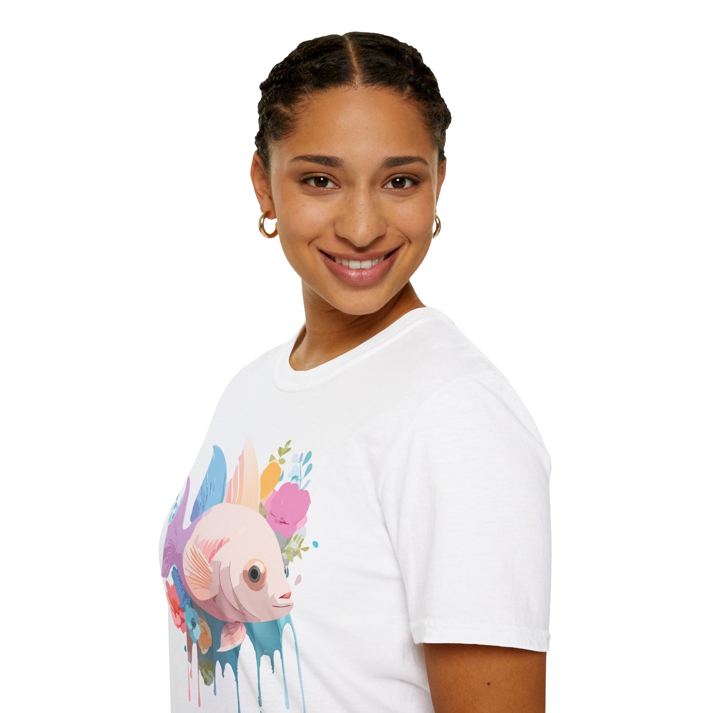 Fish Art Design Shirt, T Shirt with Fish, Graphic Shirt, Tee Shirt with Graphic Design, Shirt with Fish Graphic Art