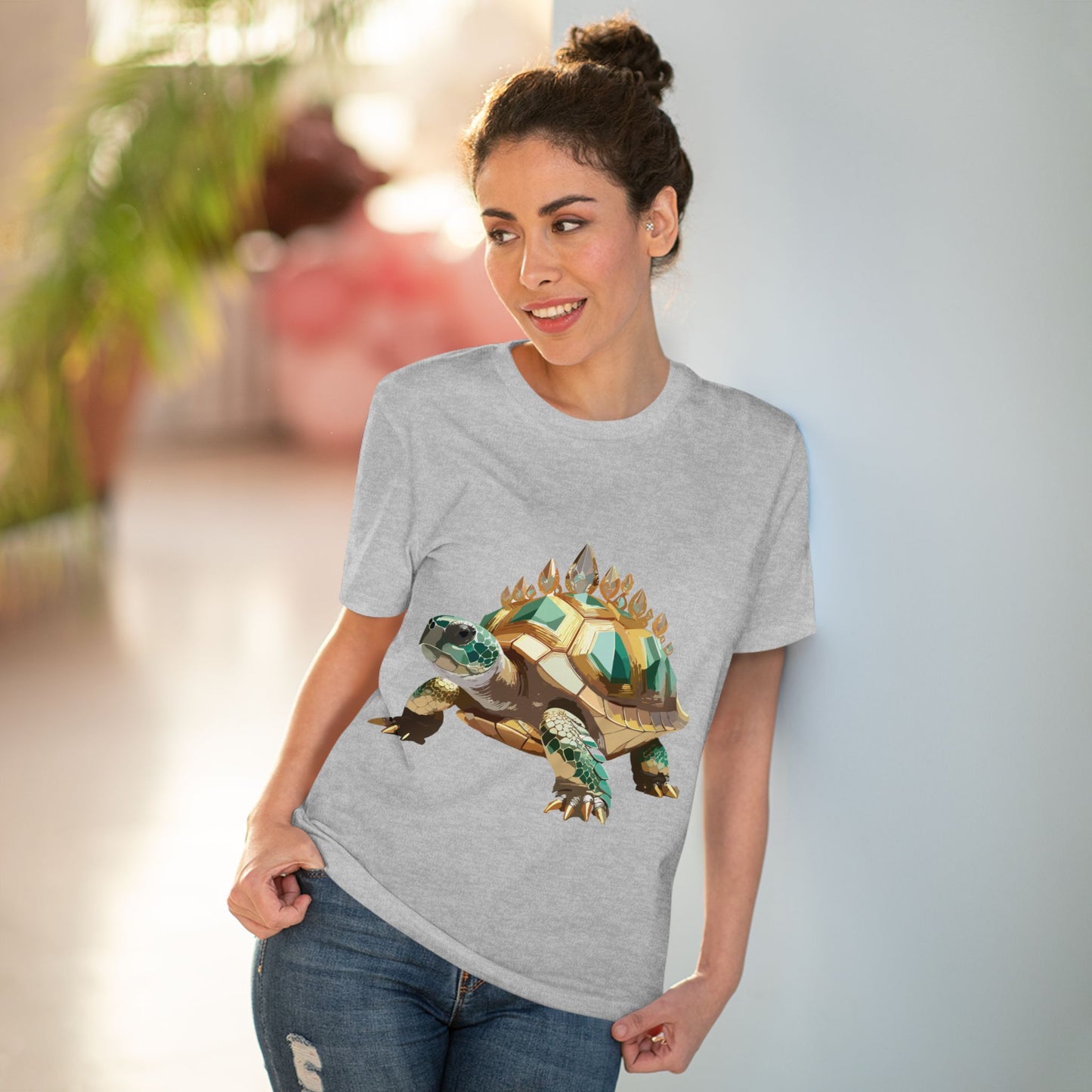 Organic T-shirt with Animals - Turtle