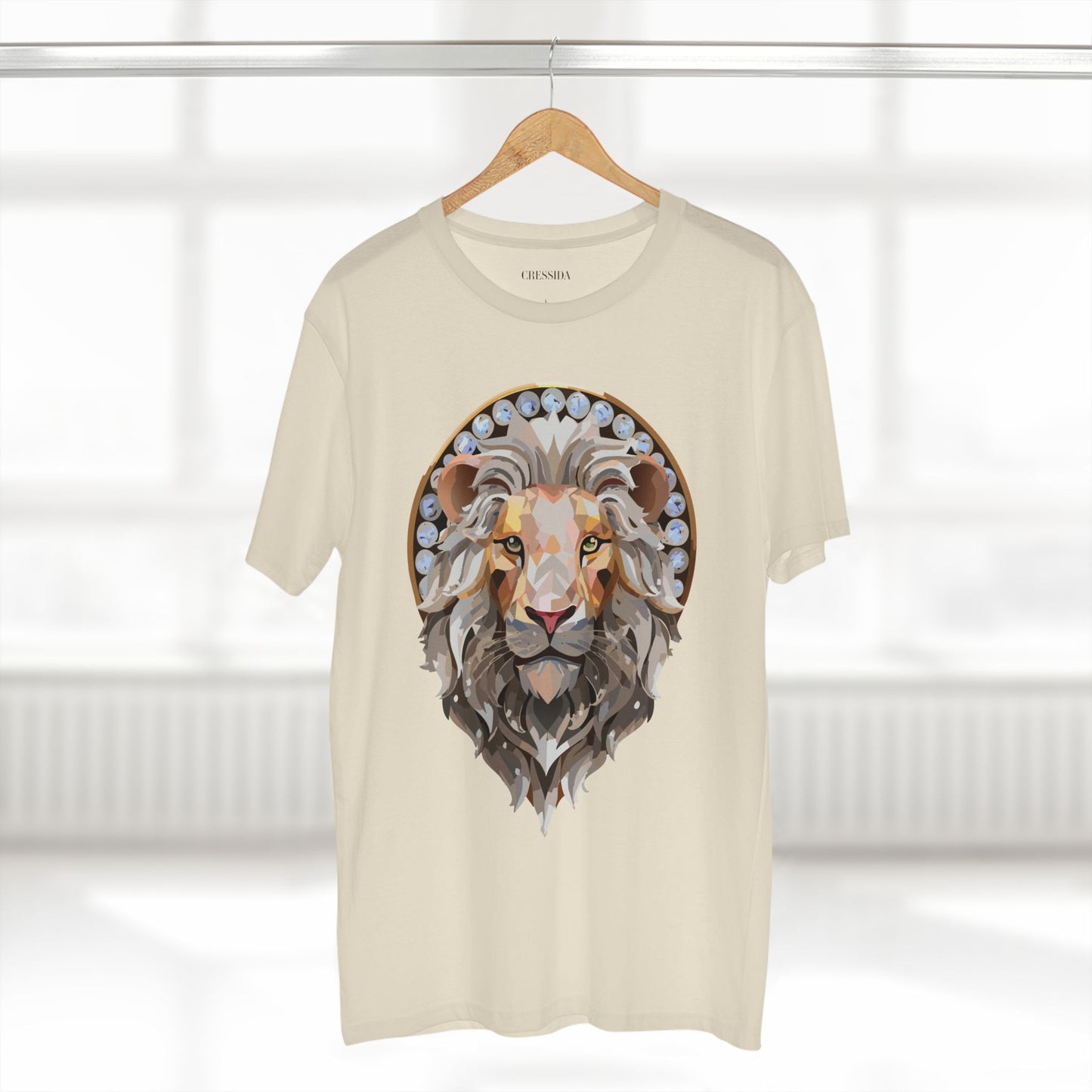 Unisex Animal Print Tee With Antique Medallion Art Design Graphic